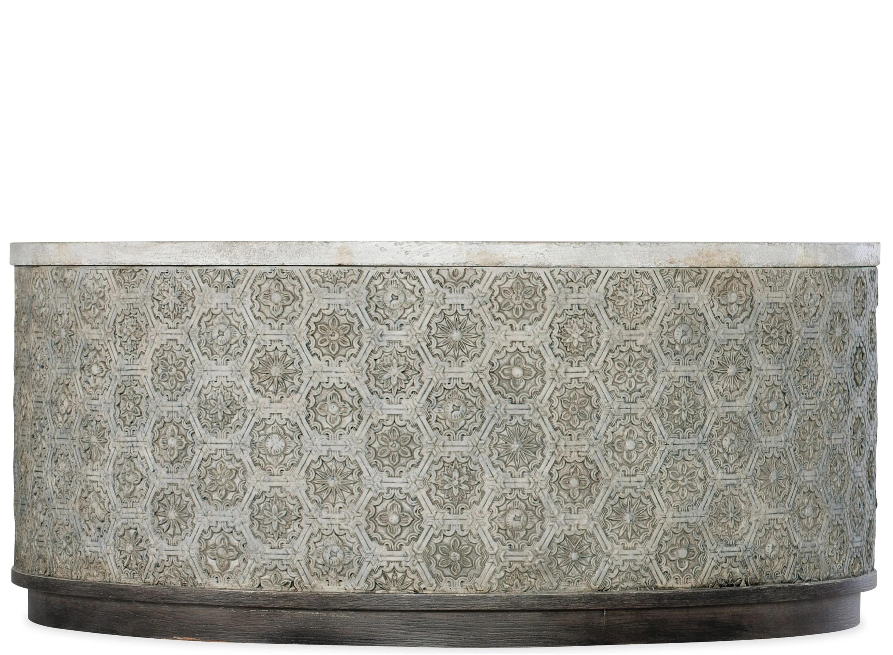 Melange Graystone Round Cocktail Table