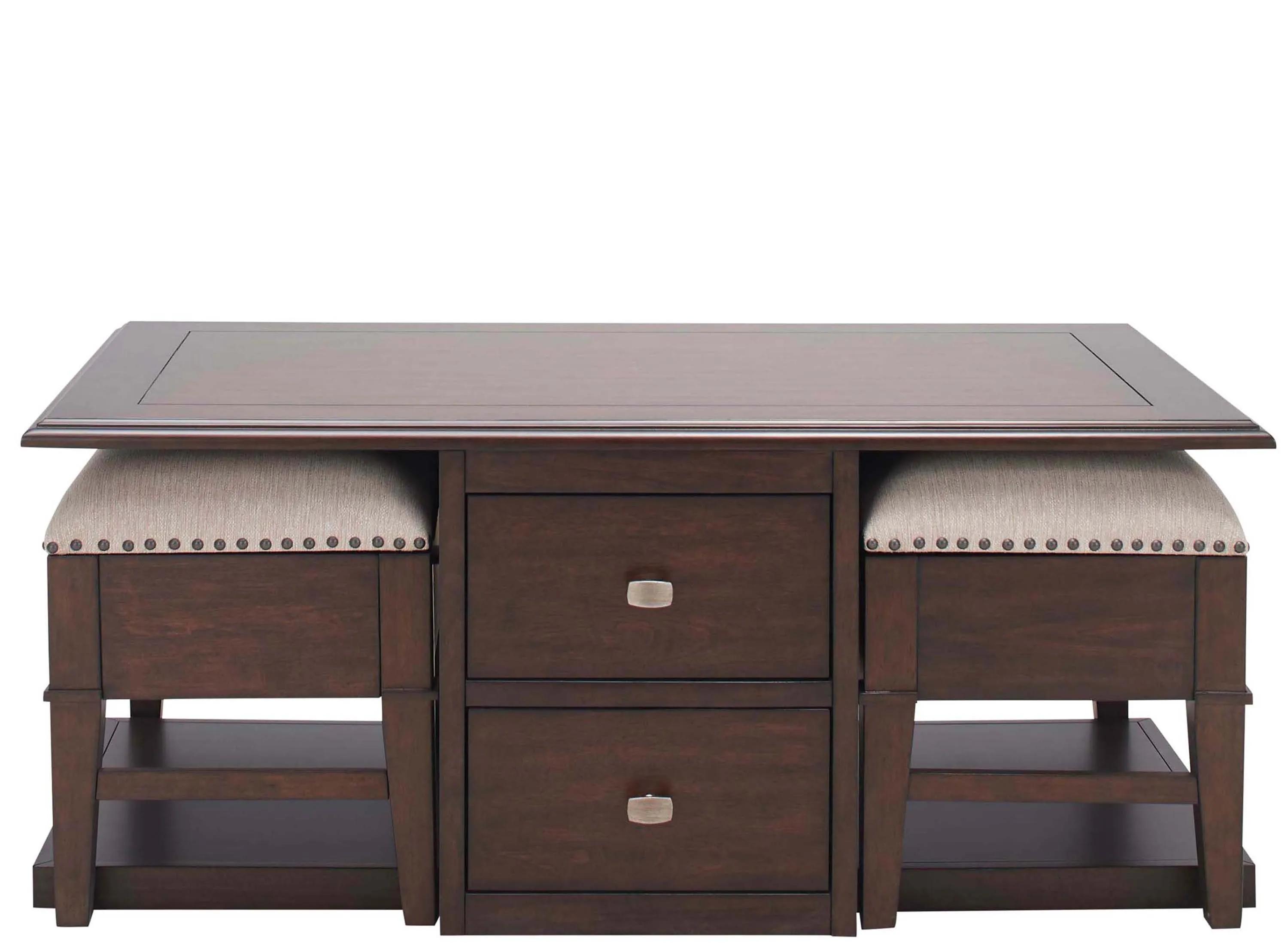 Harlin Coffee Table W/ Two Benches