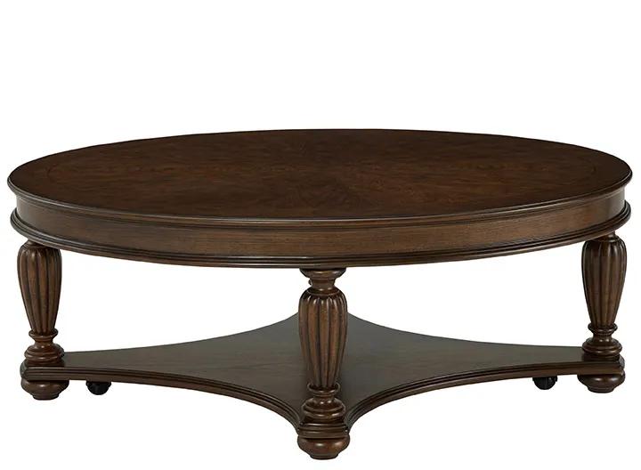 Crawley Oval Coffee Table w/ Casters
