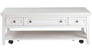 Heron Cove Rectangular Coffee Table w/ Casters