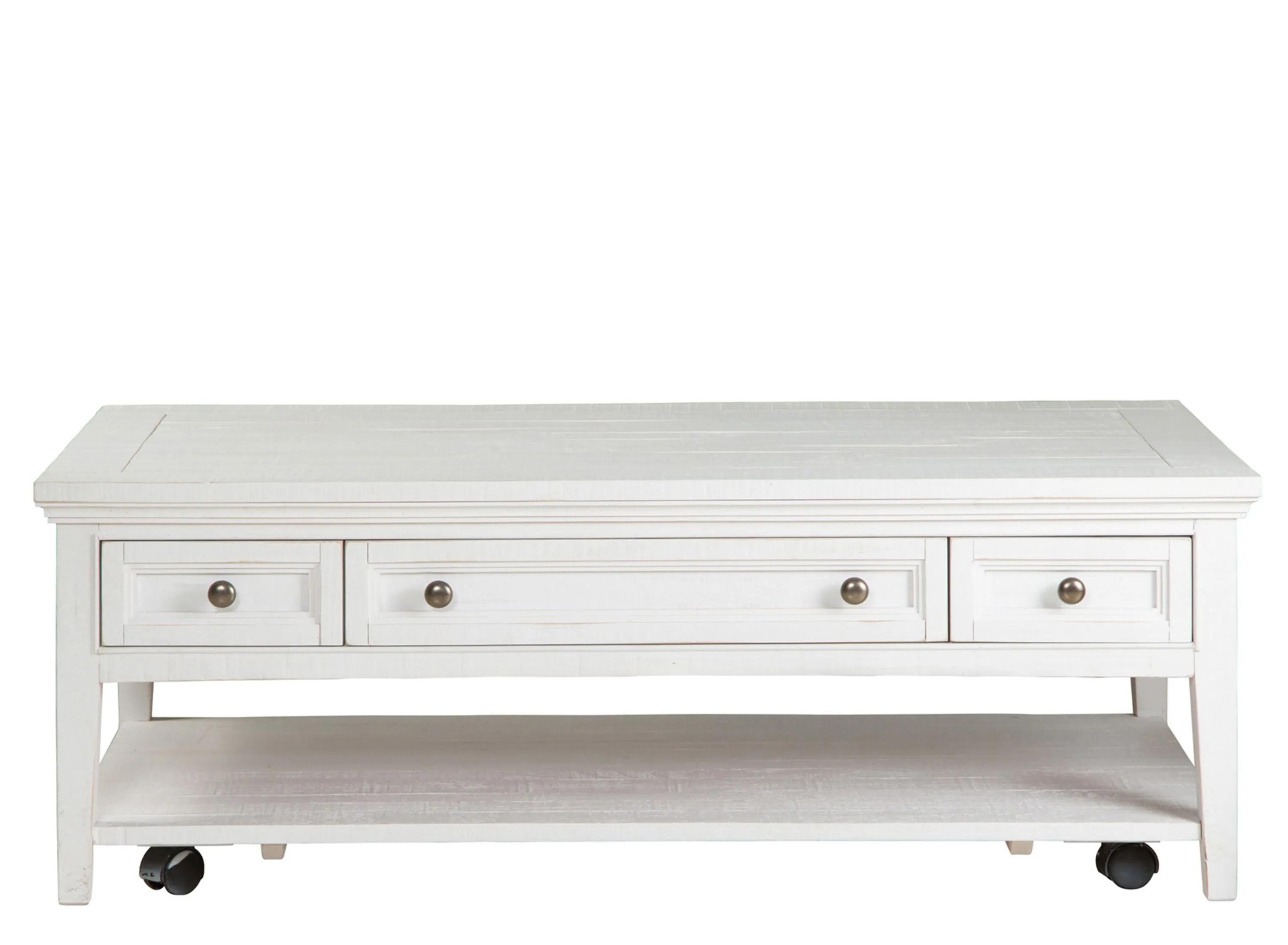 Heron Cove Rectangular Coffee Table w/ Casters
