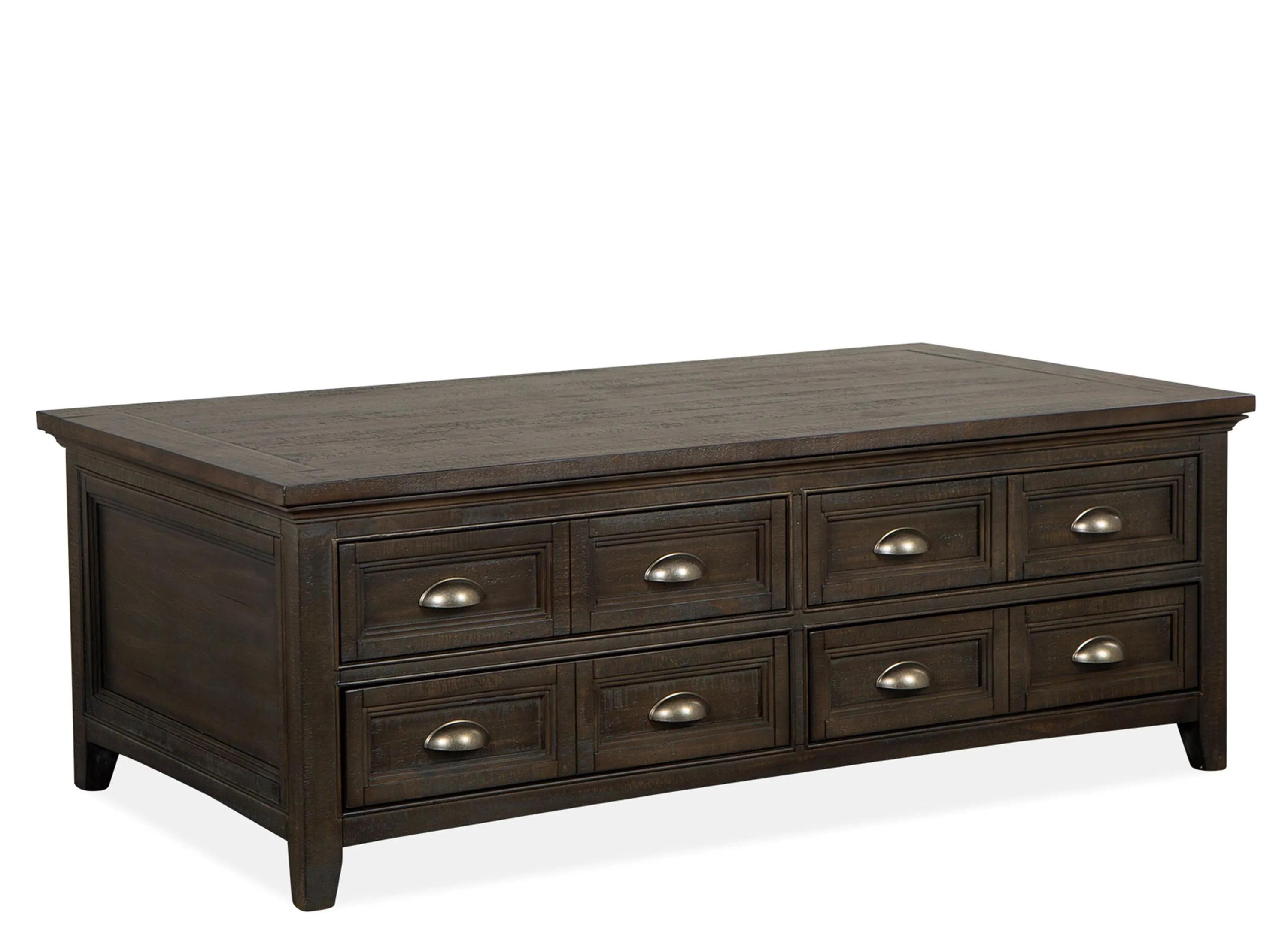 Westley Falls Rectangular Lift-Top Coffee Table w/ Casters