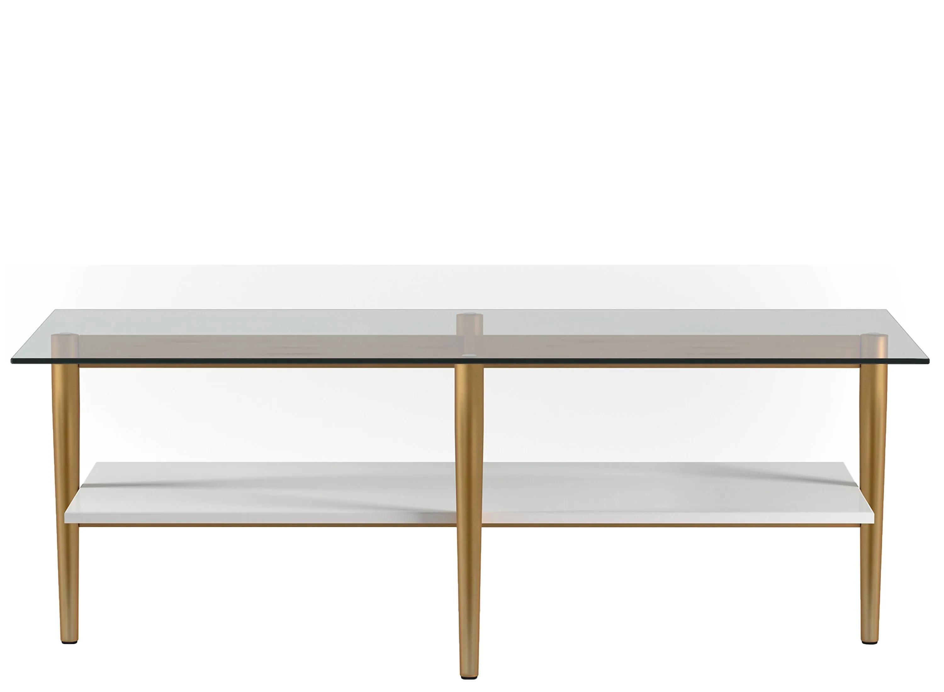 Otto Rectangular Coffee Table with Lacquer Shelf