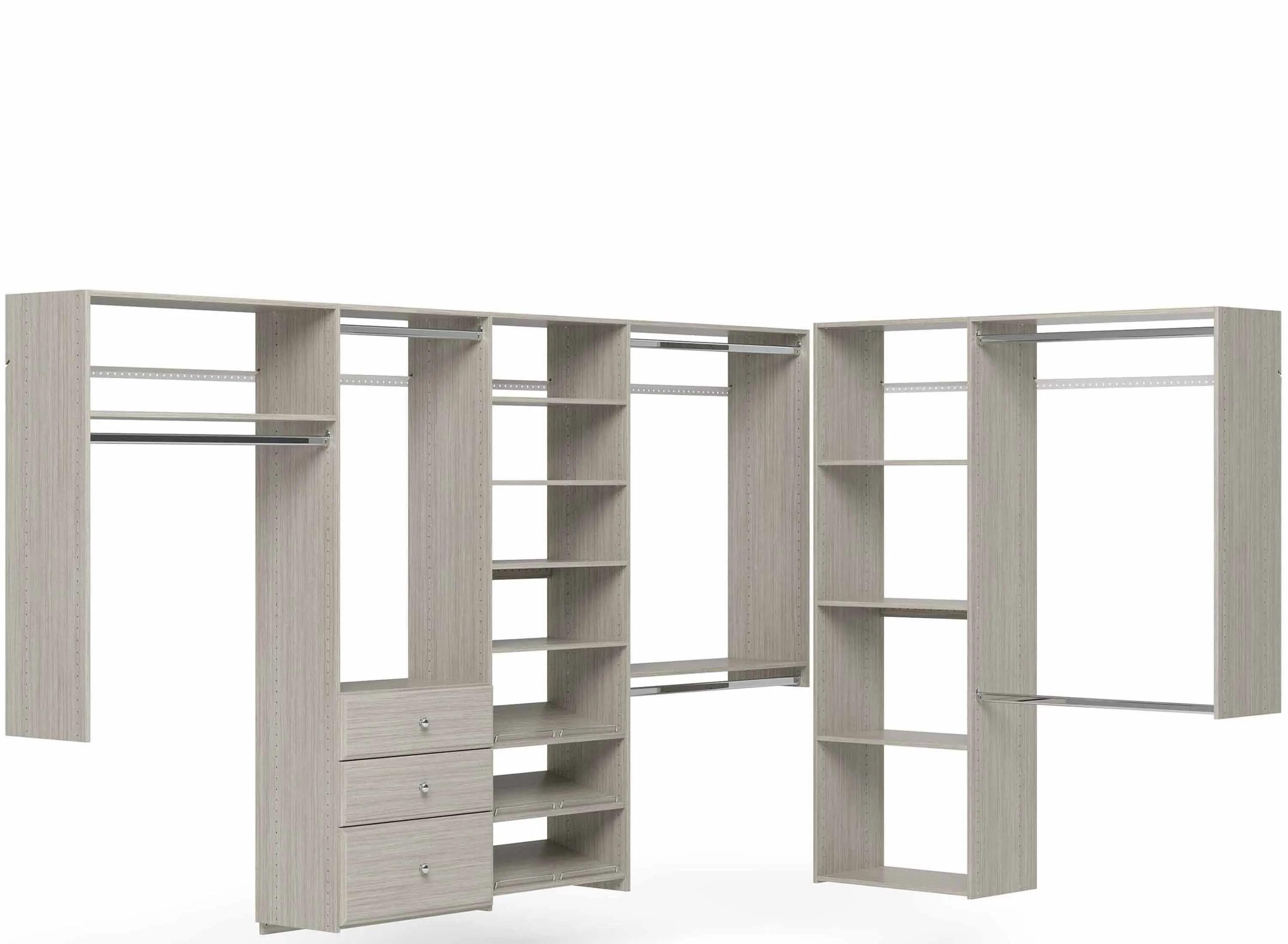 Allen L-Shape Walk-In Closet Kit