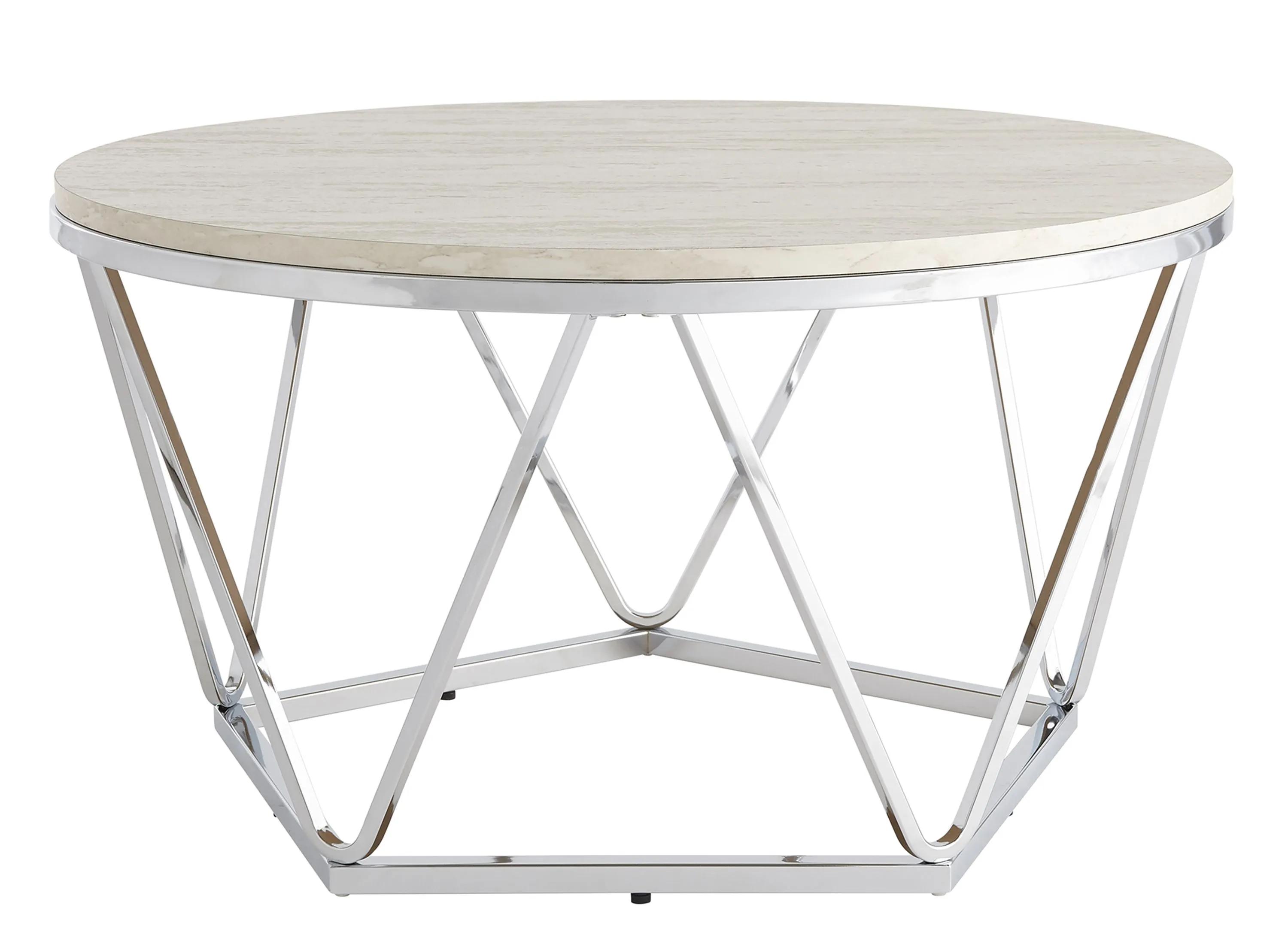 Bideford Round Faux Marble Cocktail Table