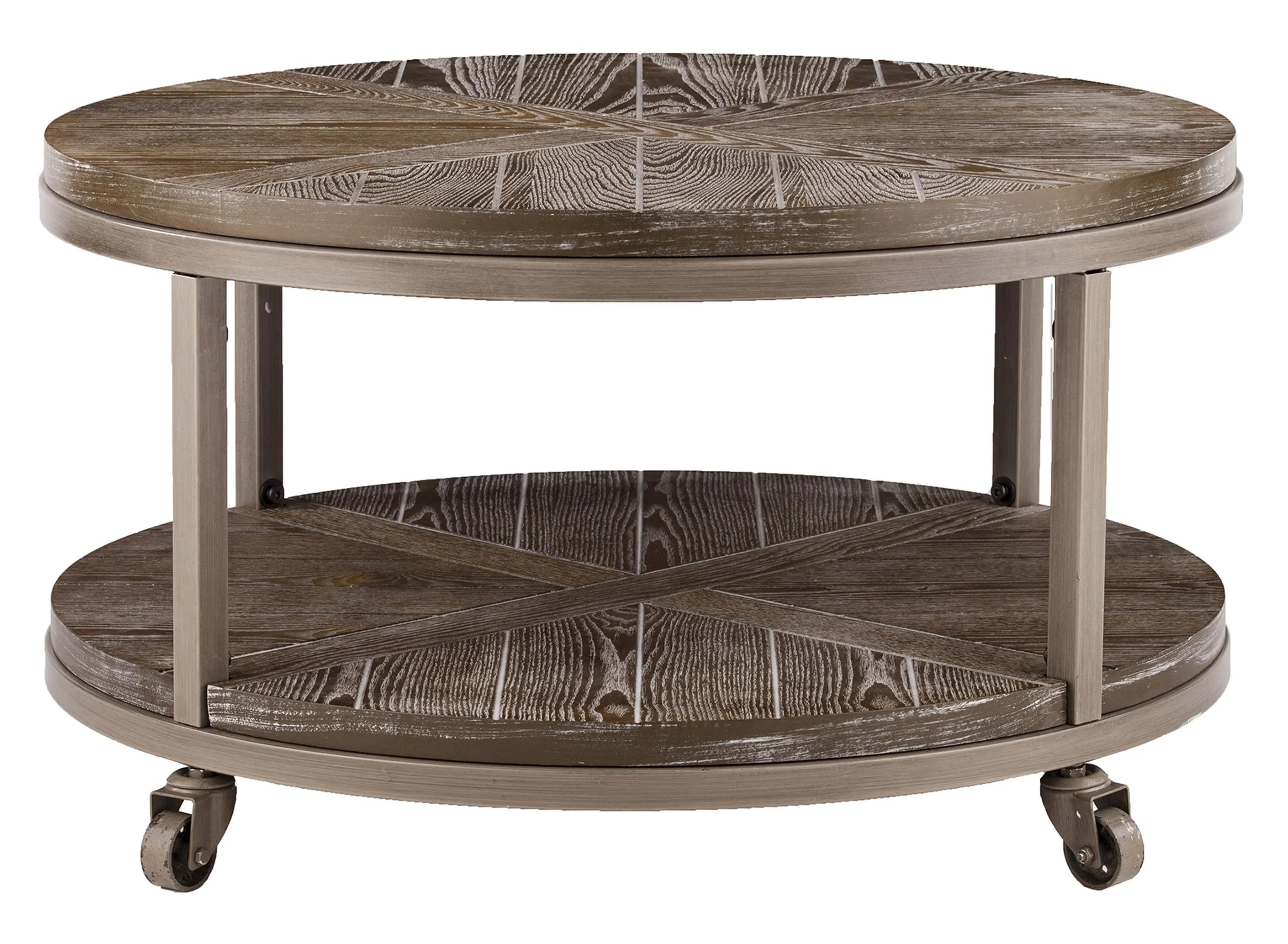 Taylor Urban Industrial Round Cocktail Table