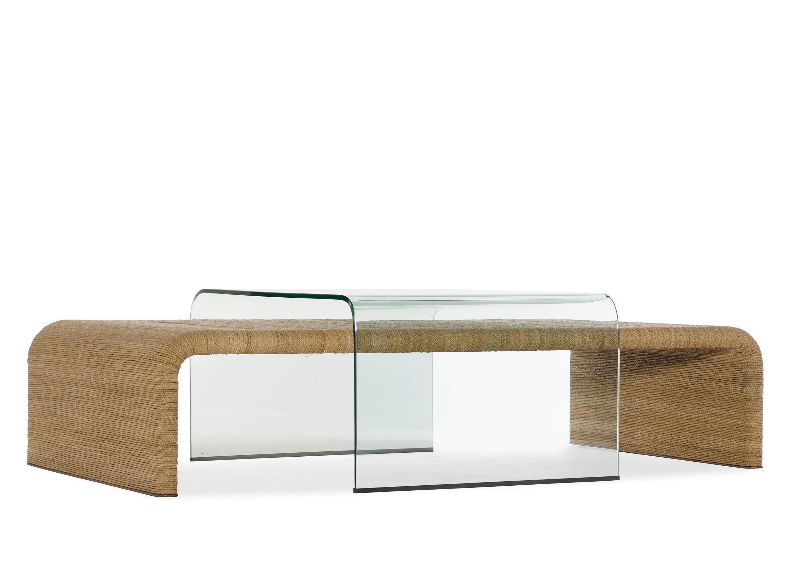 Amani Rope and Glass Cocktail Table