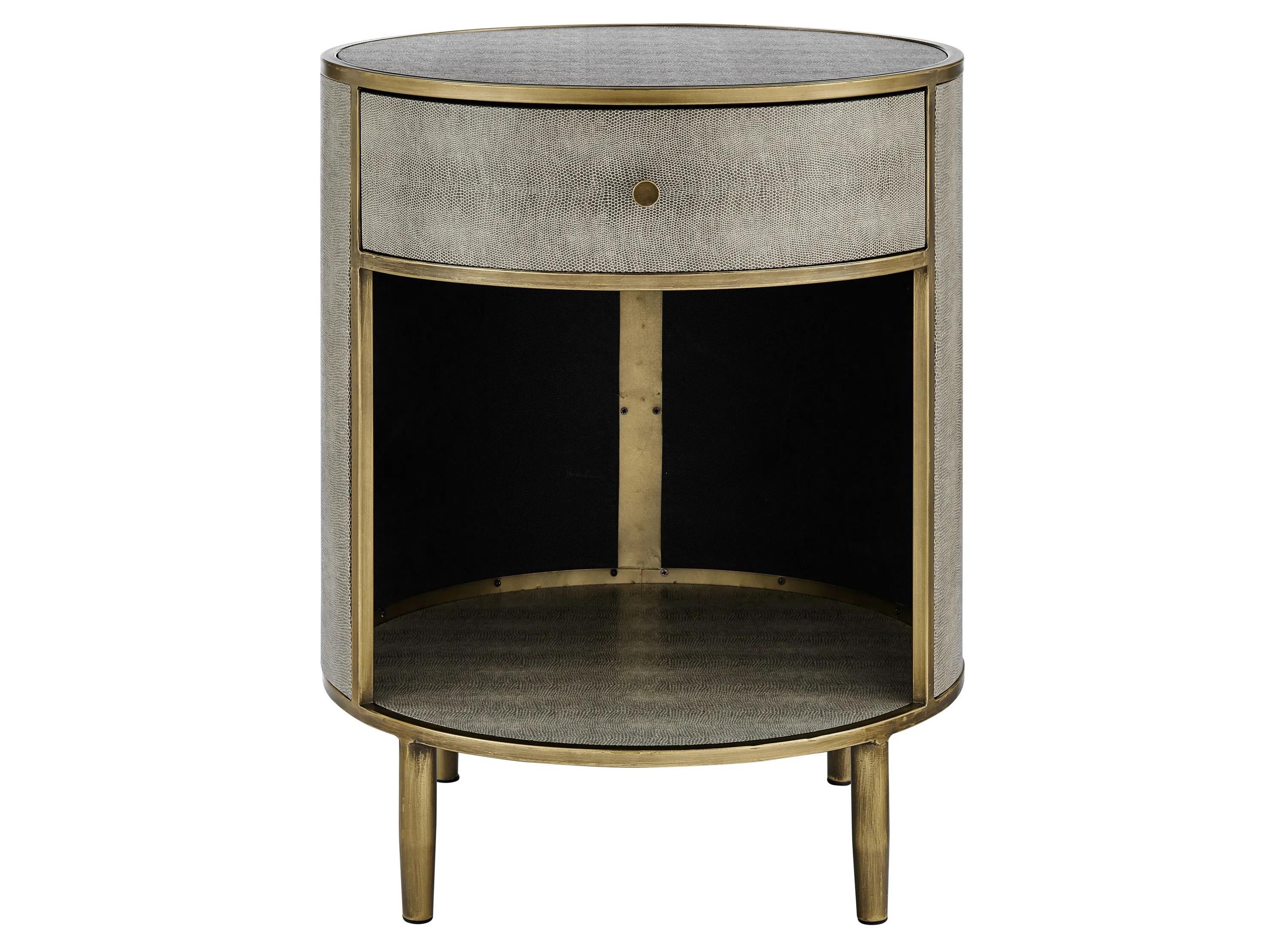 307208910 Loretta Faux Shagreen Side End Table sku 307208910