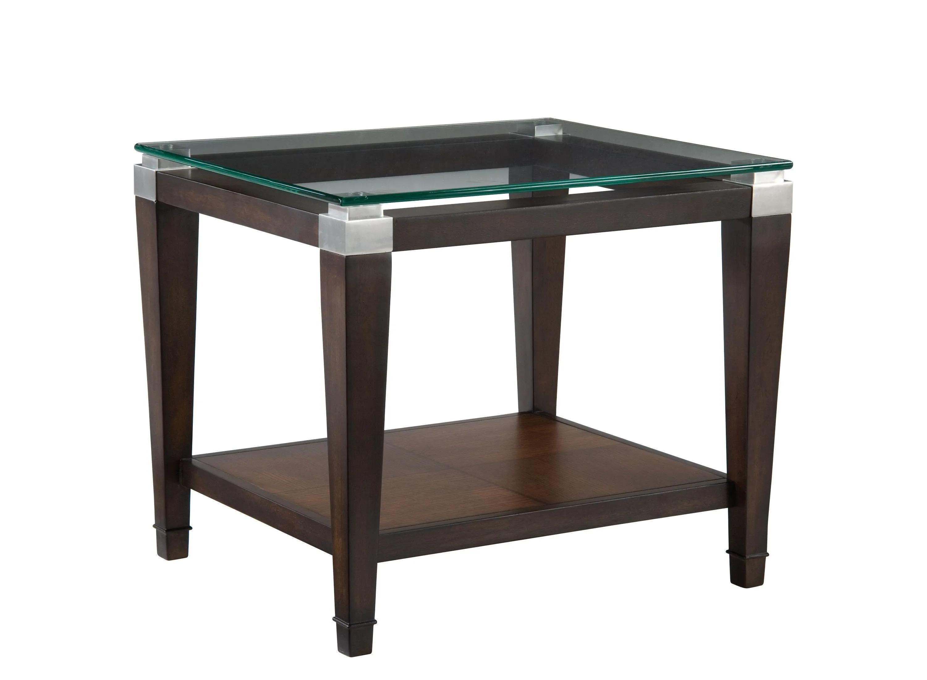 Dunhill Rectangular Glass End Table
