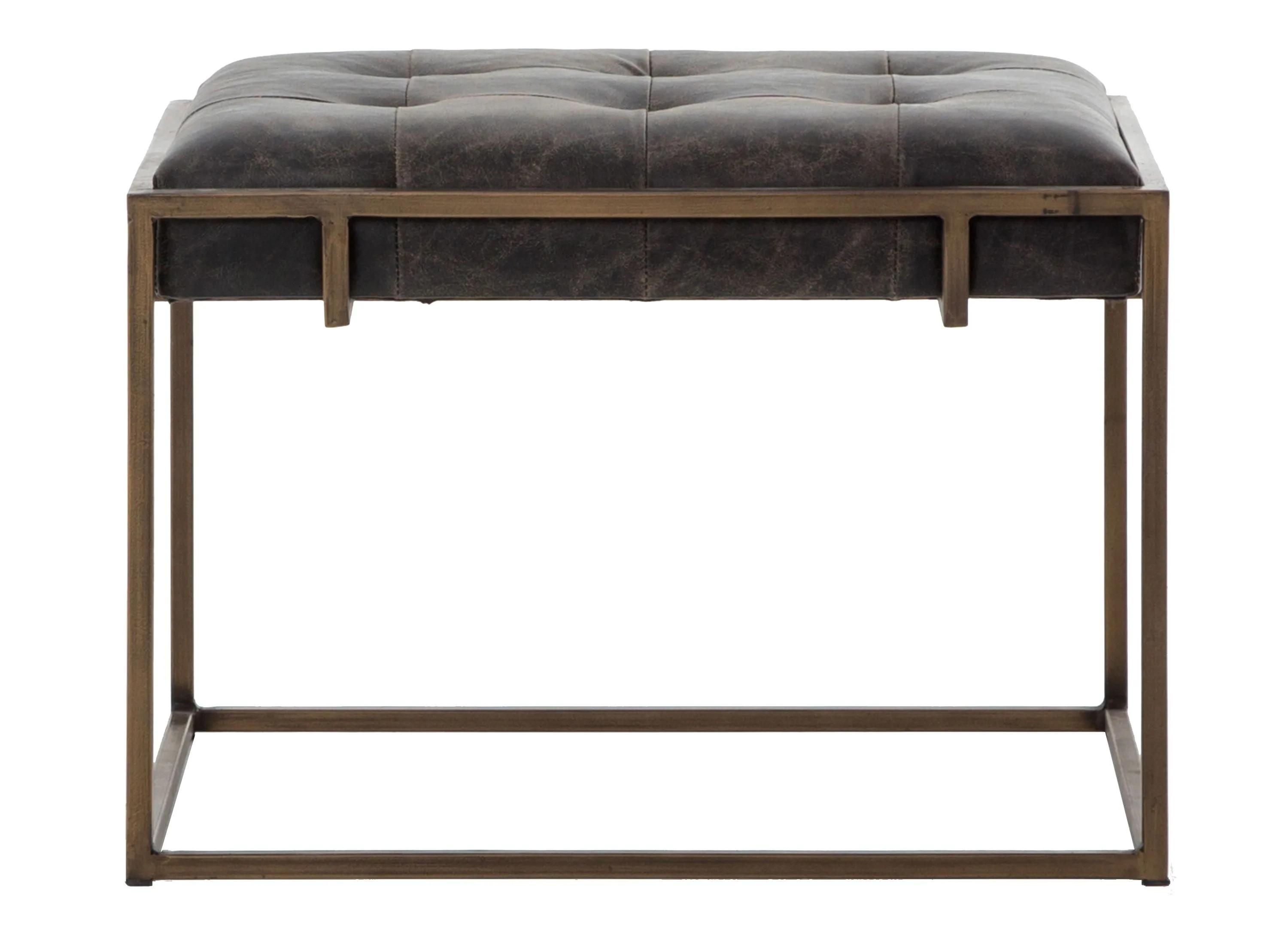 Lehanne Rectangular Leather End Table