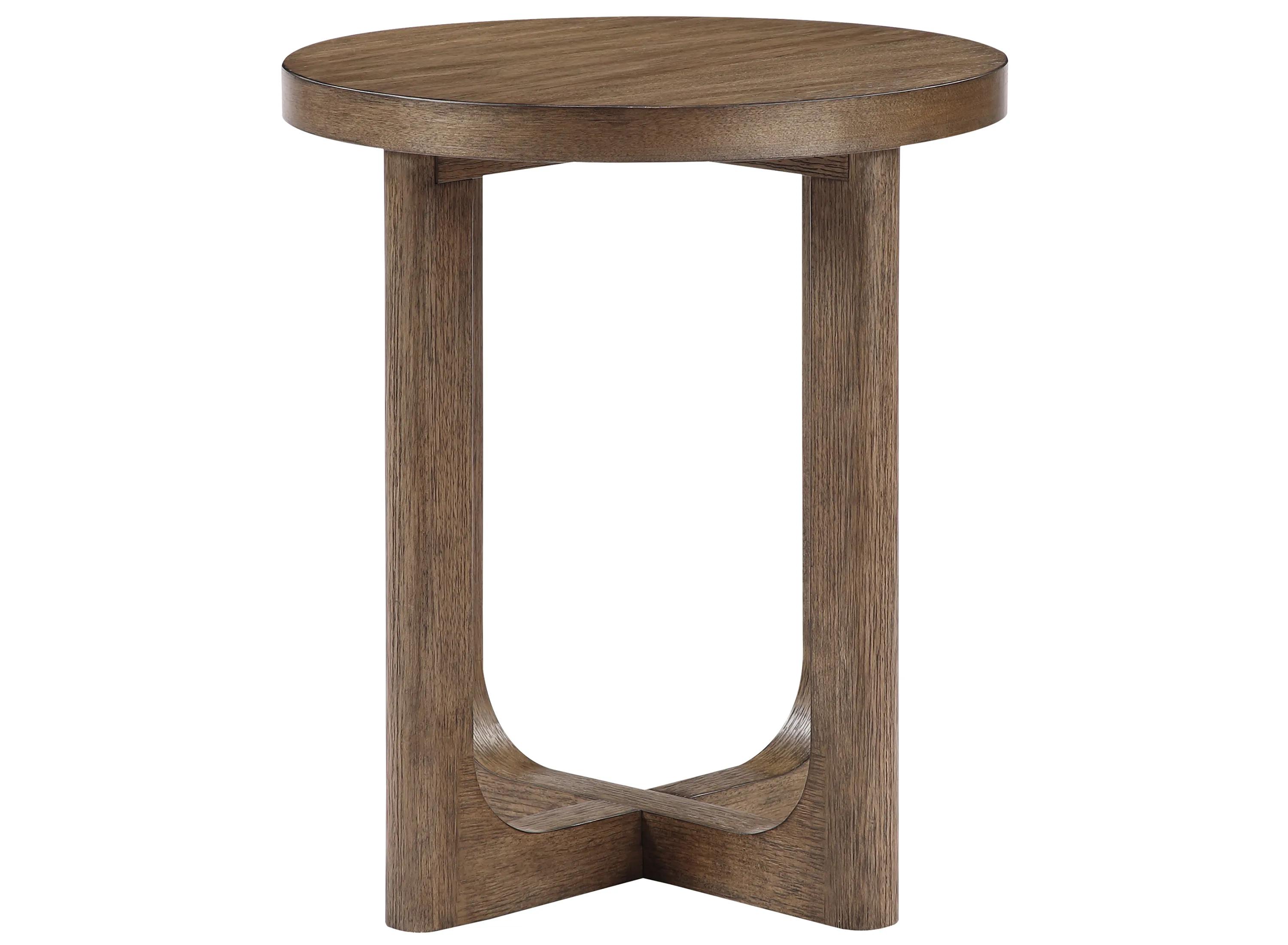 Almond Round End Table