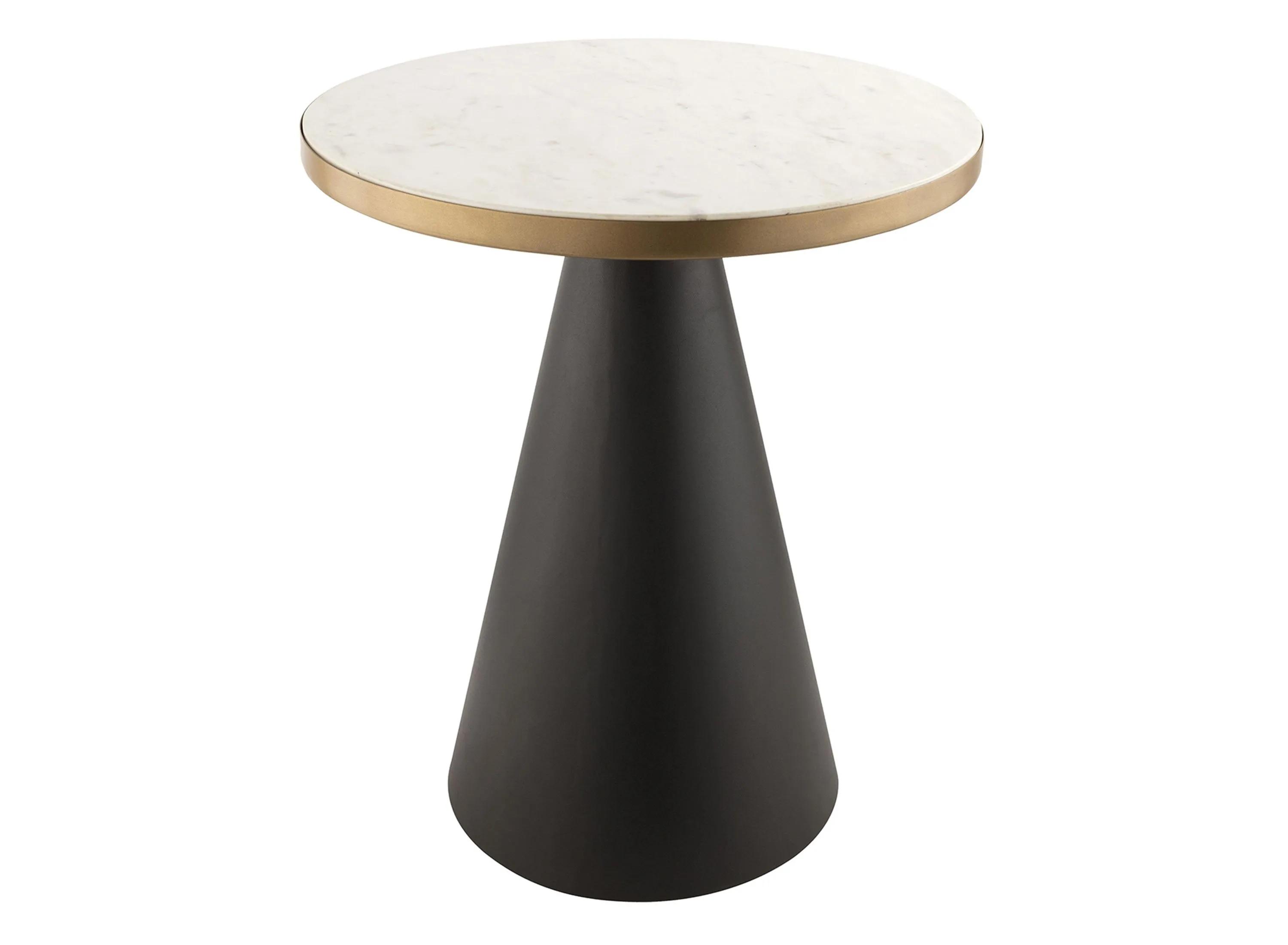 Richard White and Black Marble Side Table
