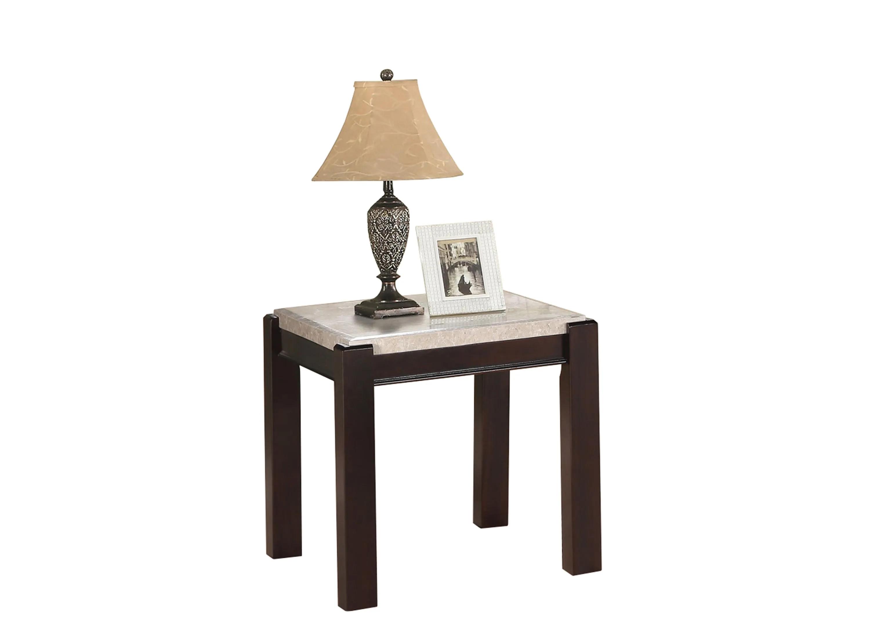 Maynard Rectangular Marble End Table