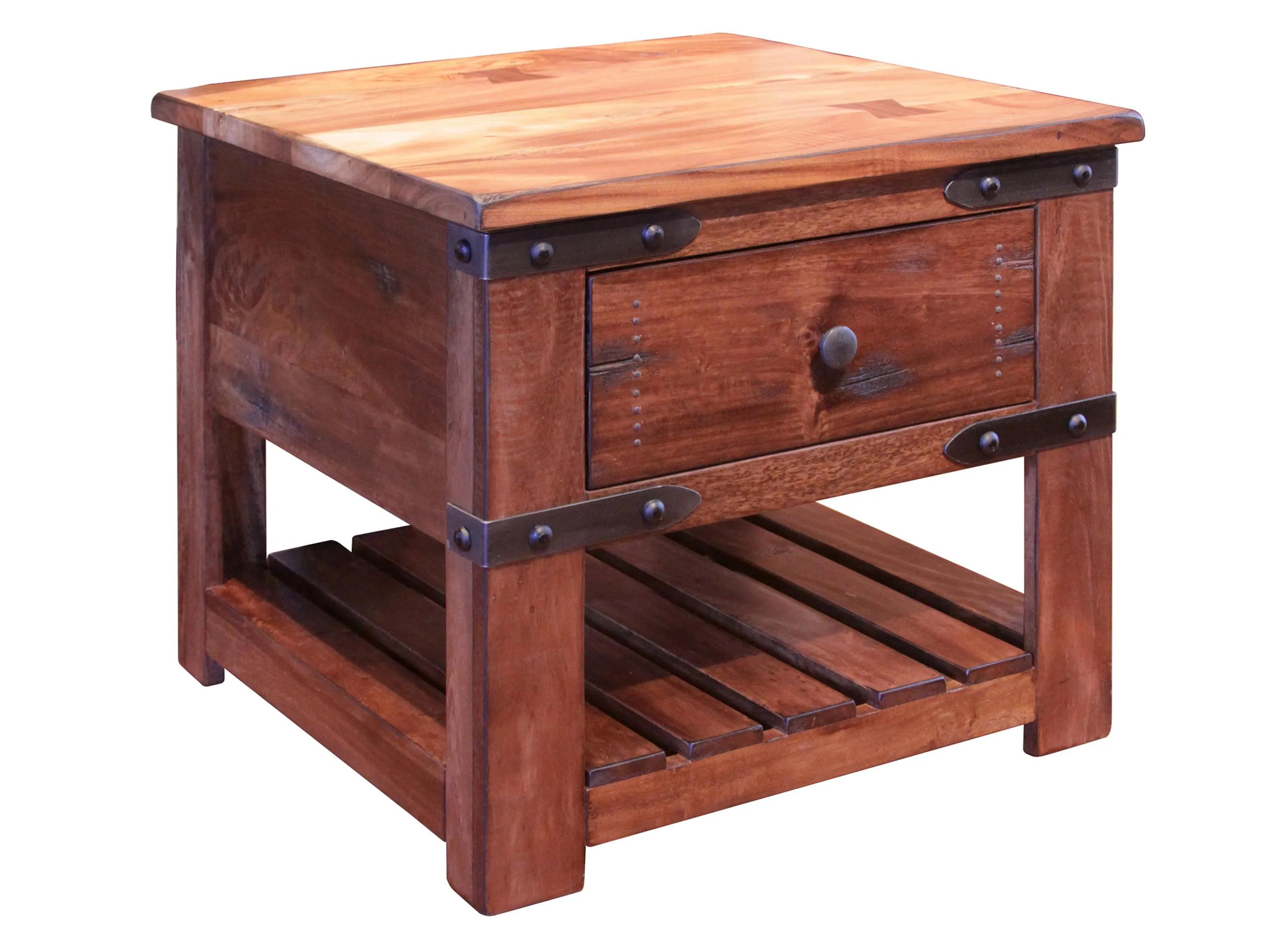 Parota Square Chairside Table