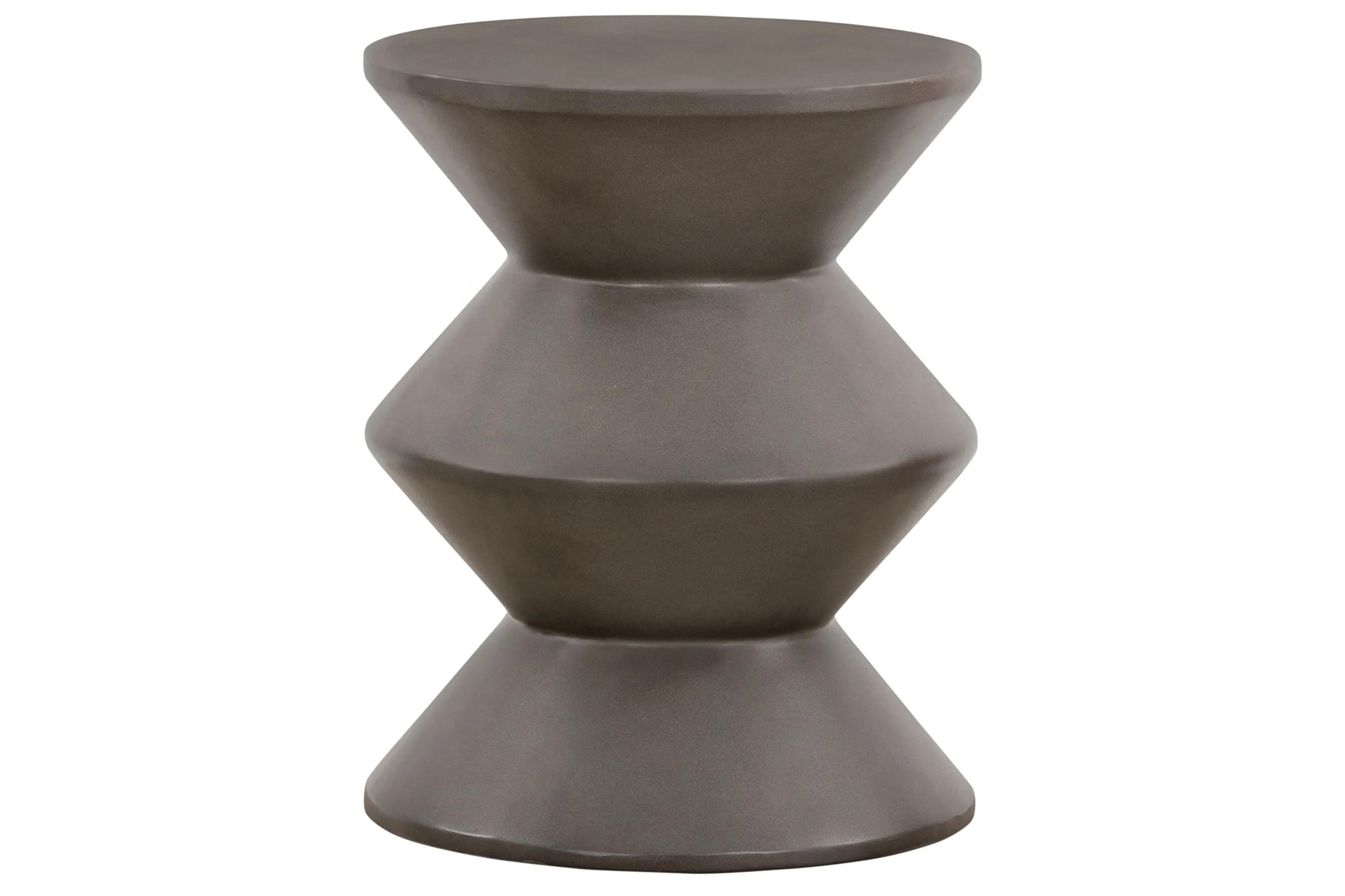 Lizzie Concrete Outdoor End Table