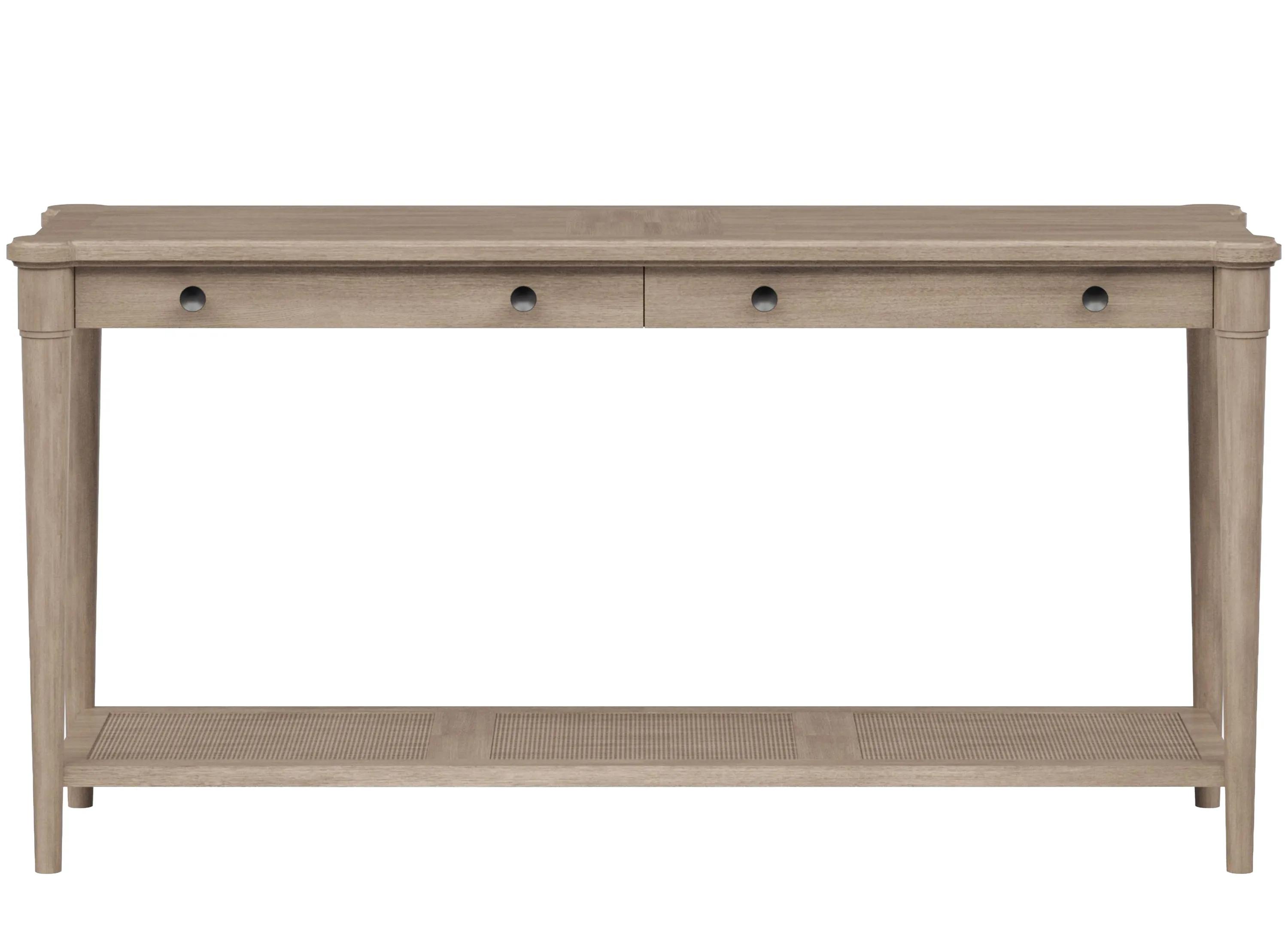 Wilmington Sand Sofa Table with Cane