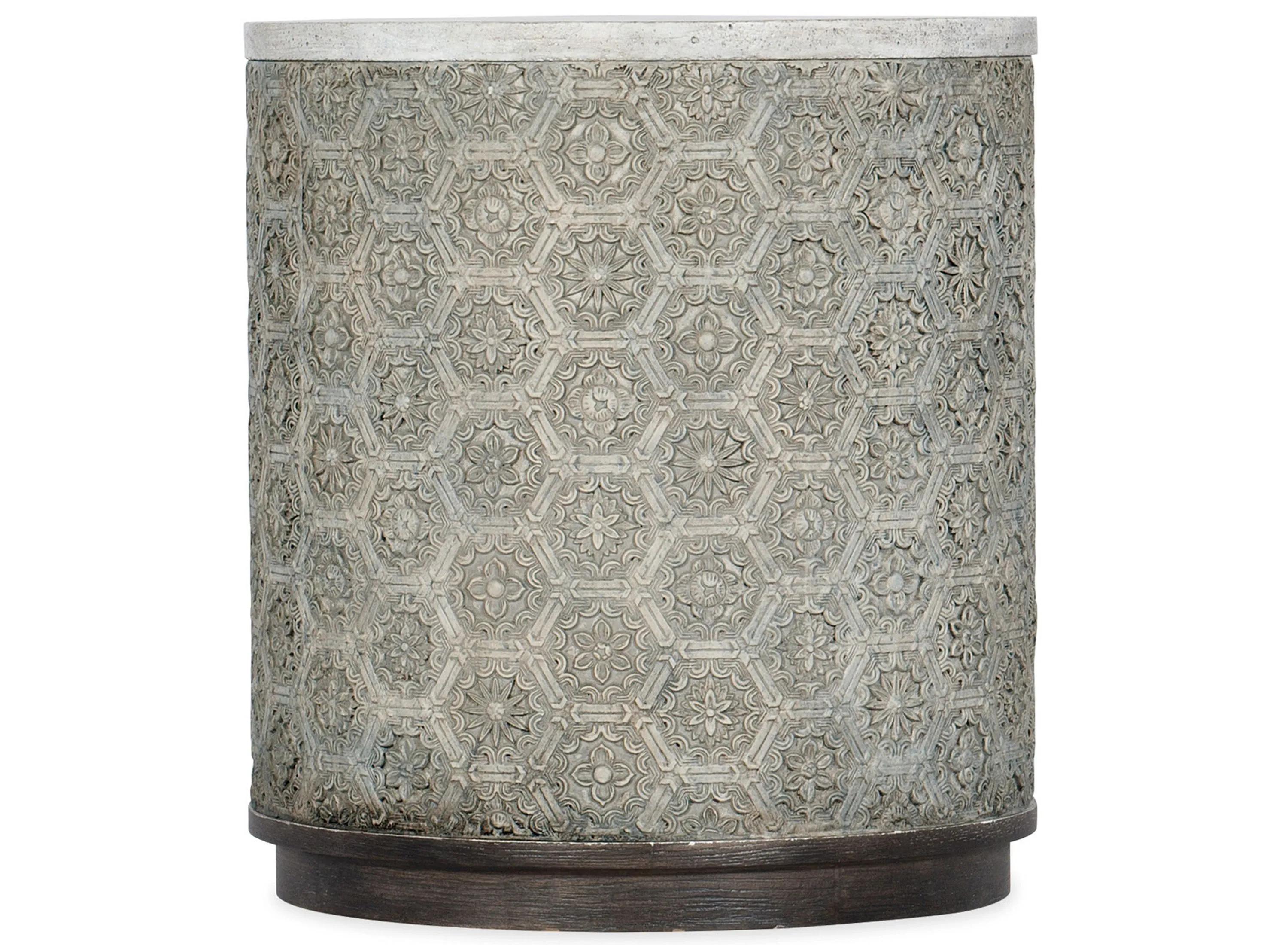 308265570 Melange Graystone Round End Table sku 308265570