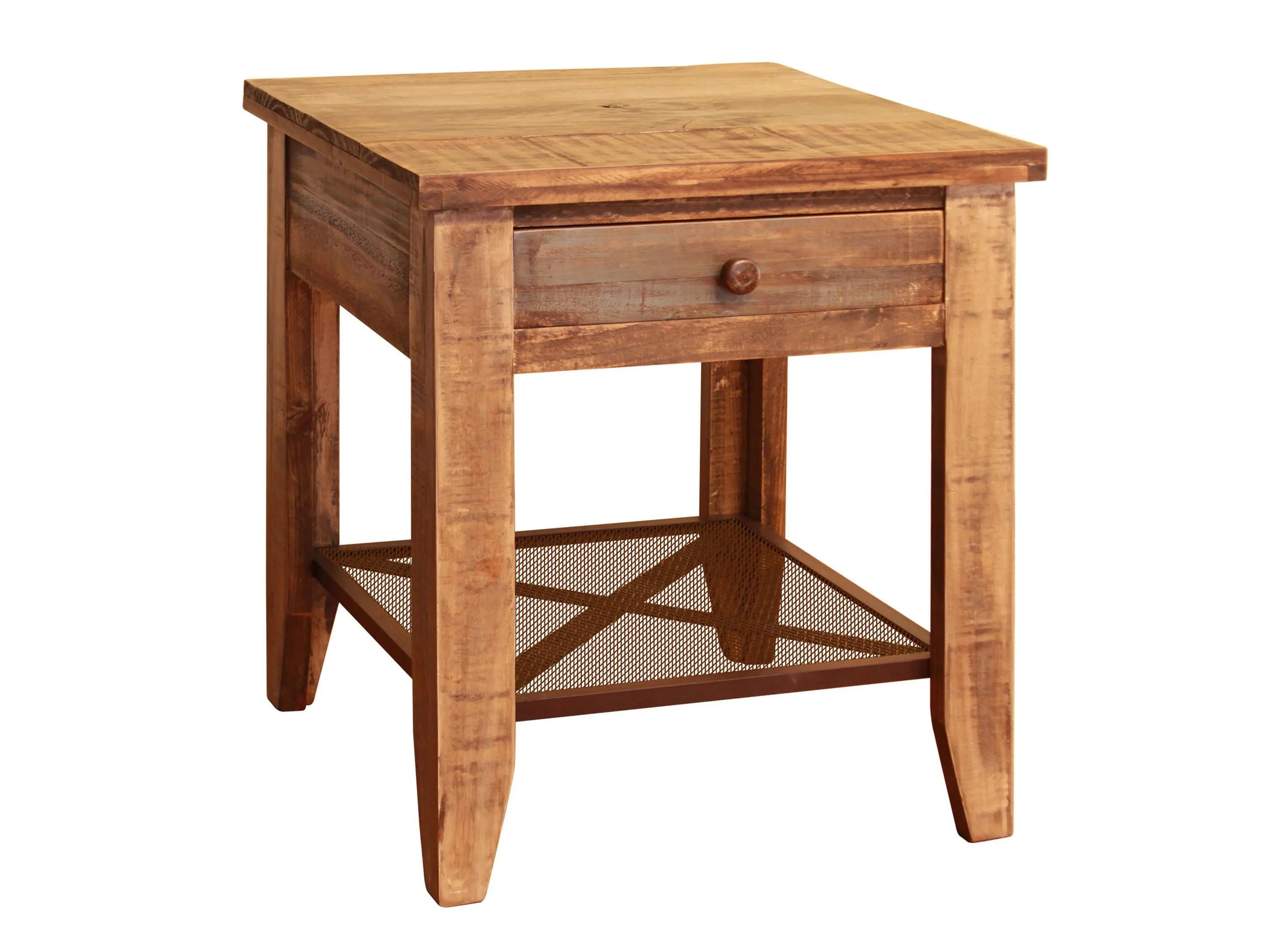 Antique Square End Table