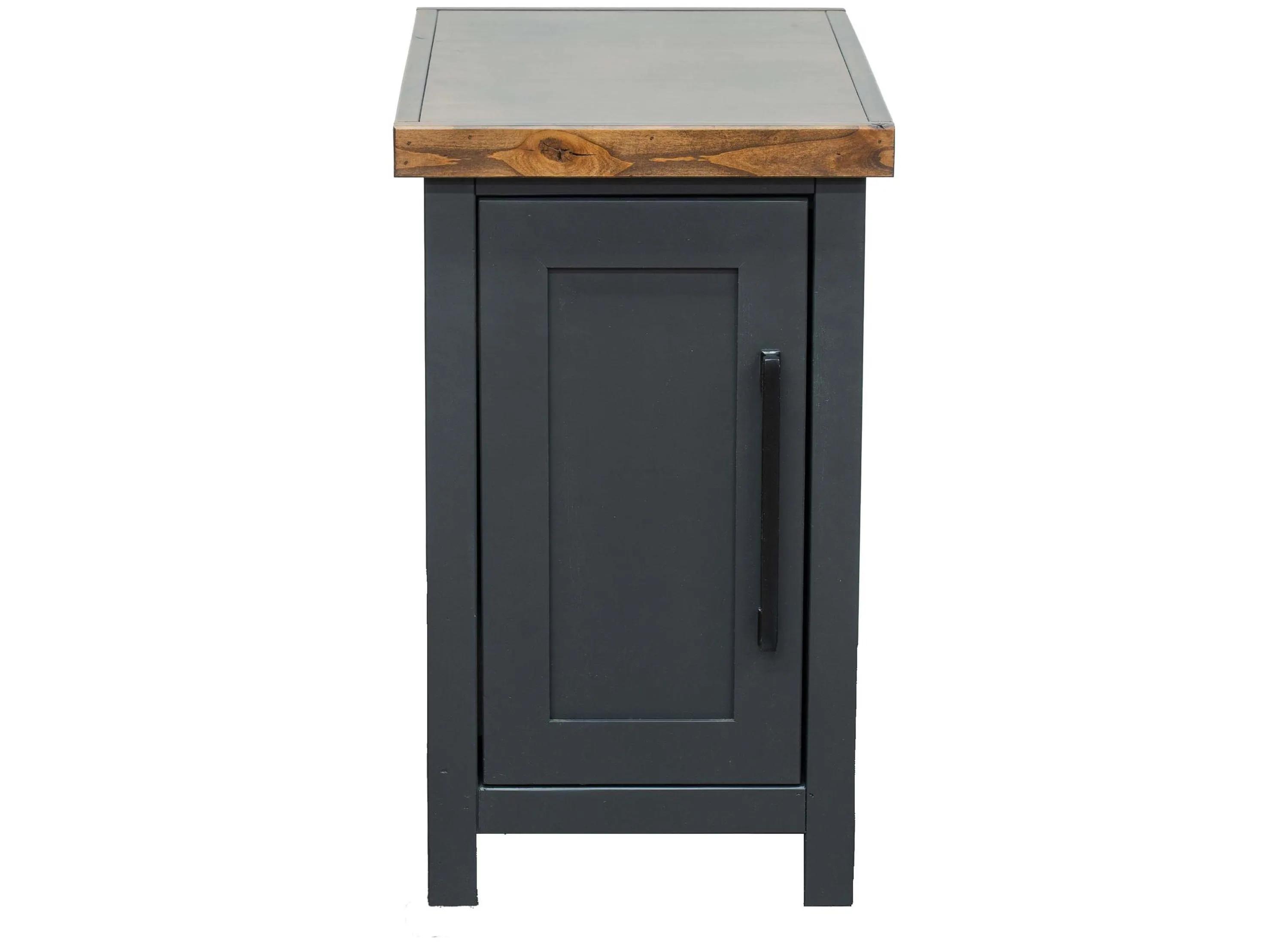 Essex Black And Whiskey Chairside Table