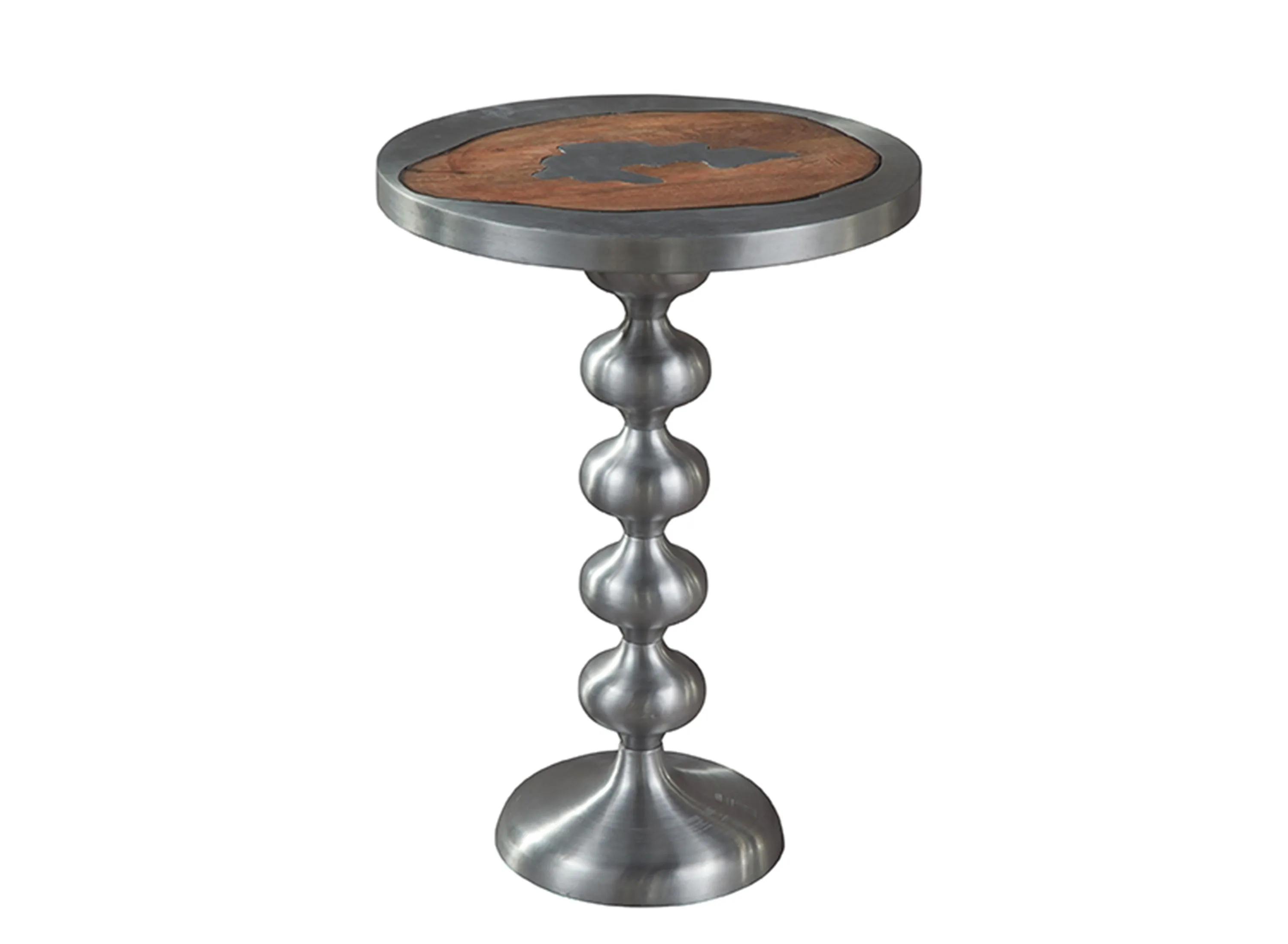 Hekman Accents Brushed Steel End Table