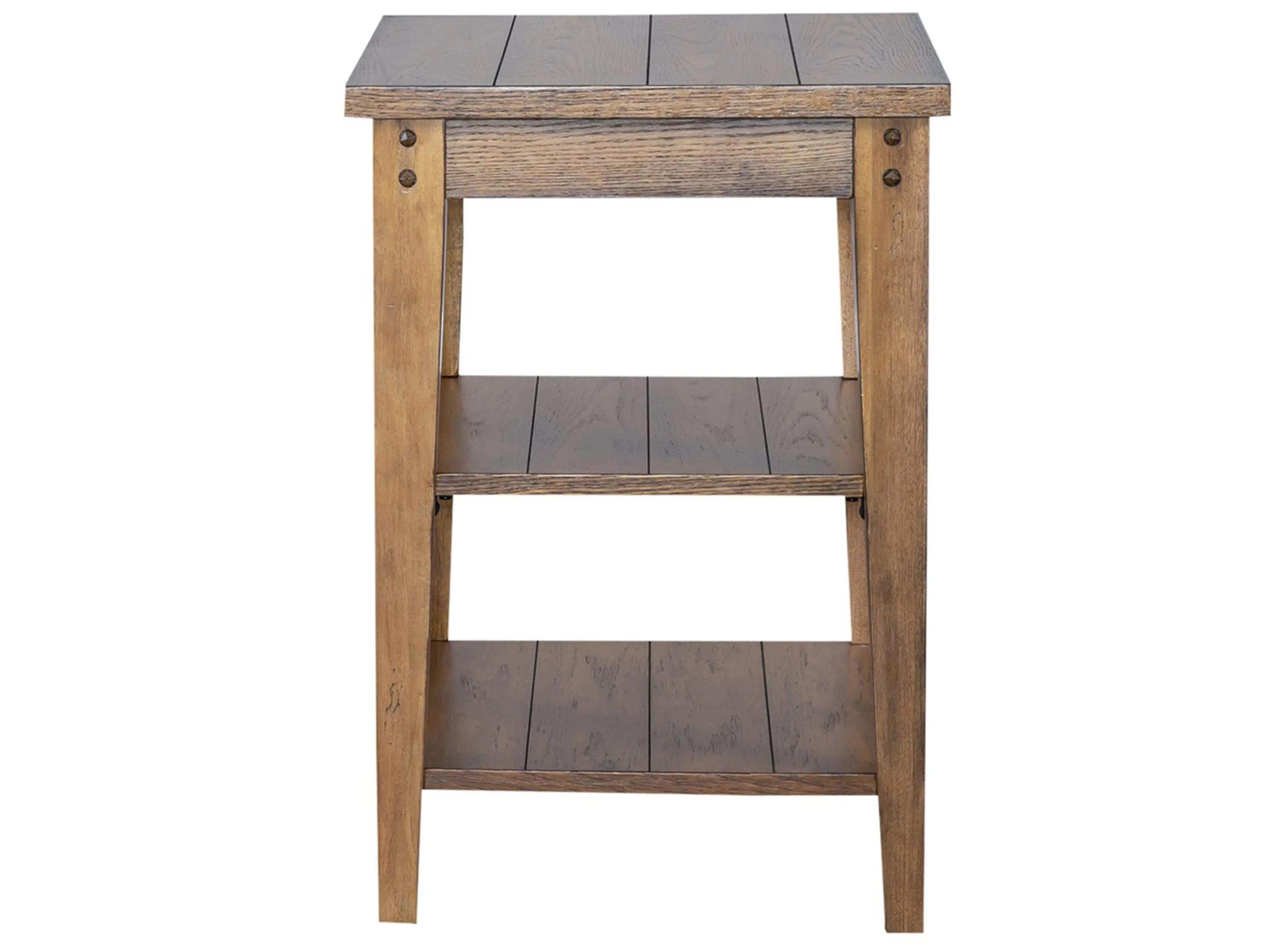 Lake House Rectangular Tiered Side Table