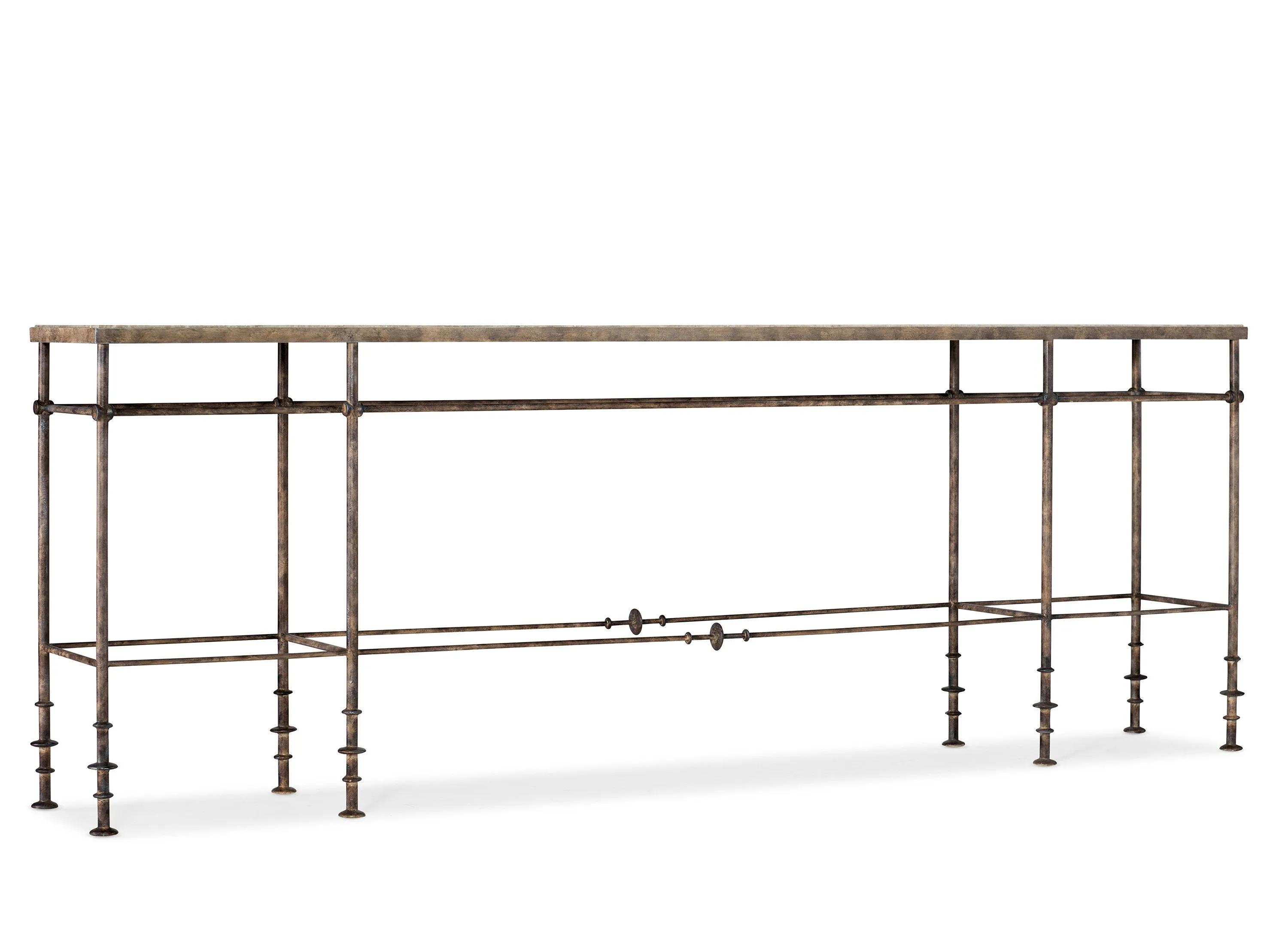 La Grange St James Metal and Stone Console