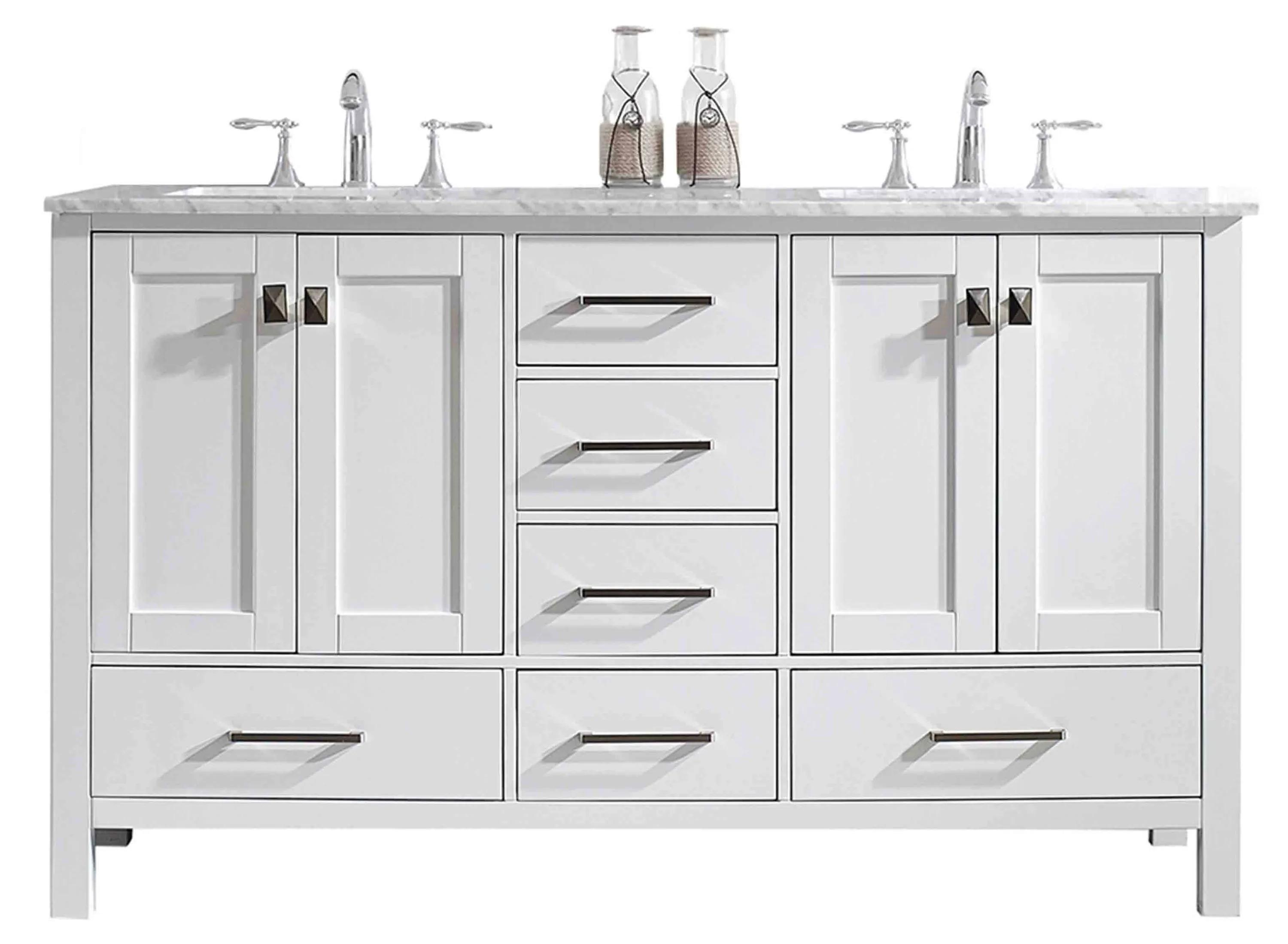 340268410 Sydney 60 Double Sink Bathroom Vanity sku 340268410