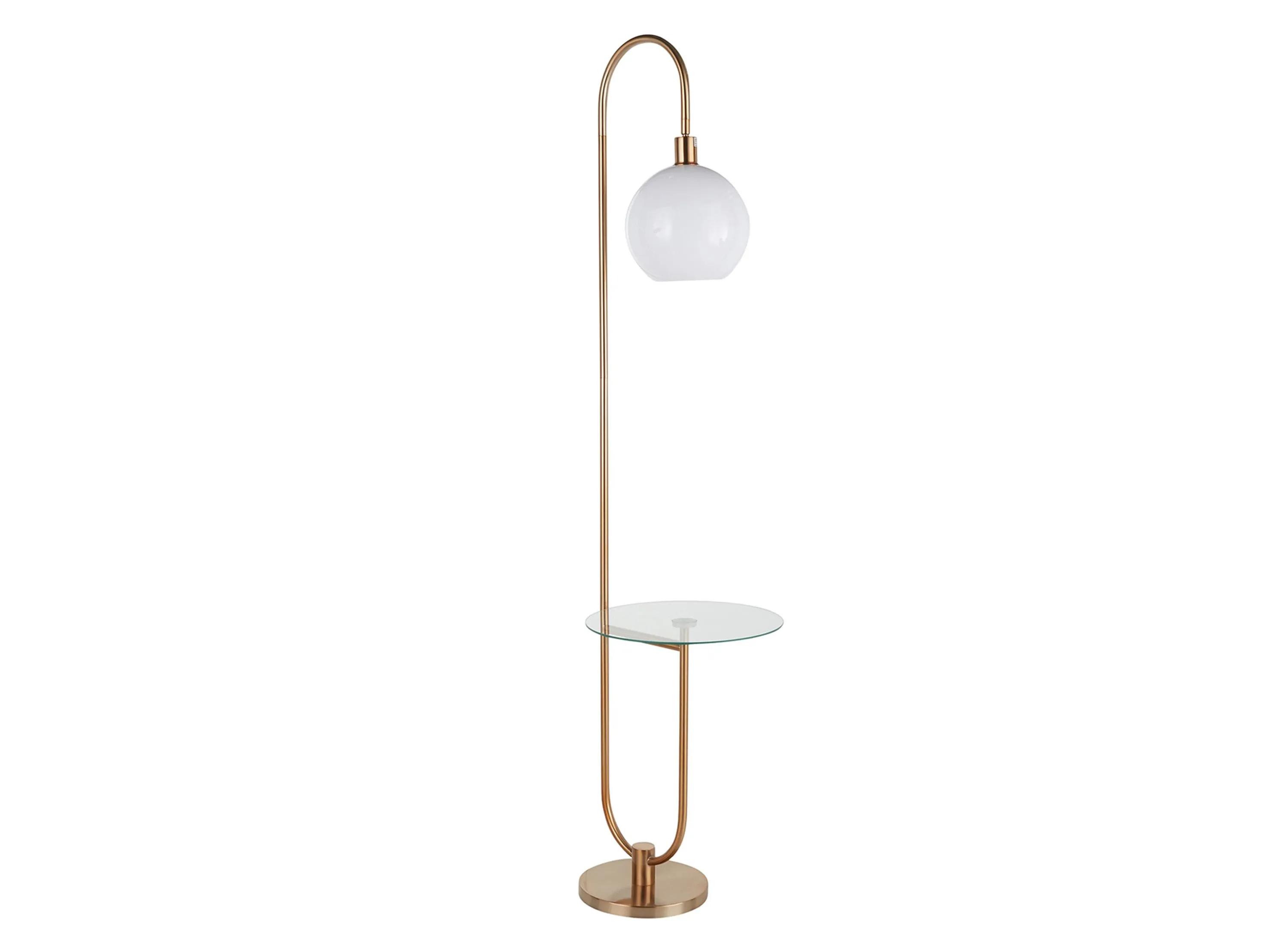 Trombone Floor Lamp with Table