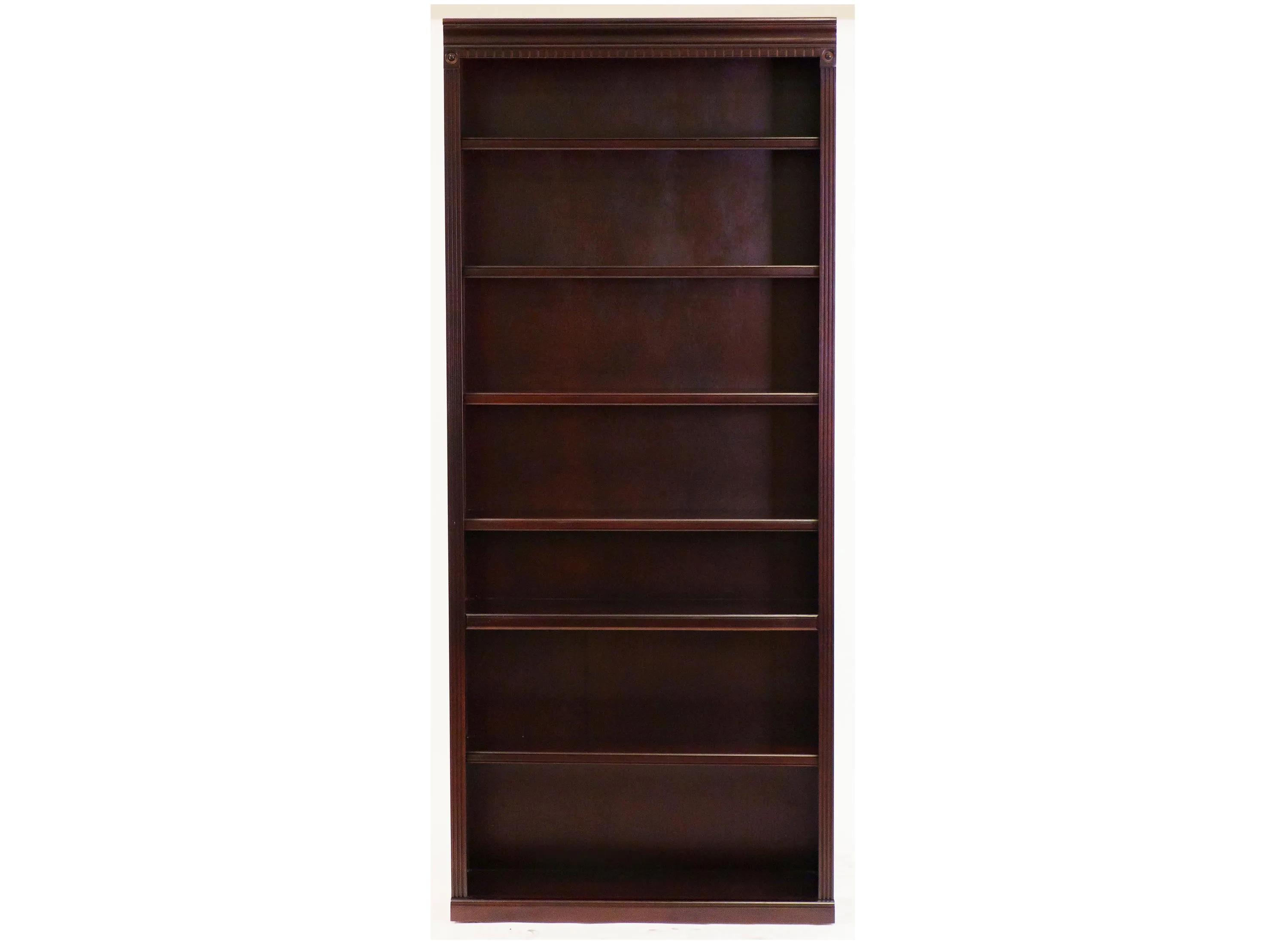 Huntington Oxford Distressed Burnish 7 Shelf 84" Bookcase