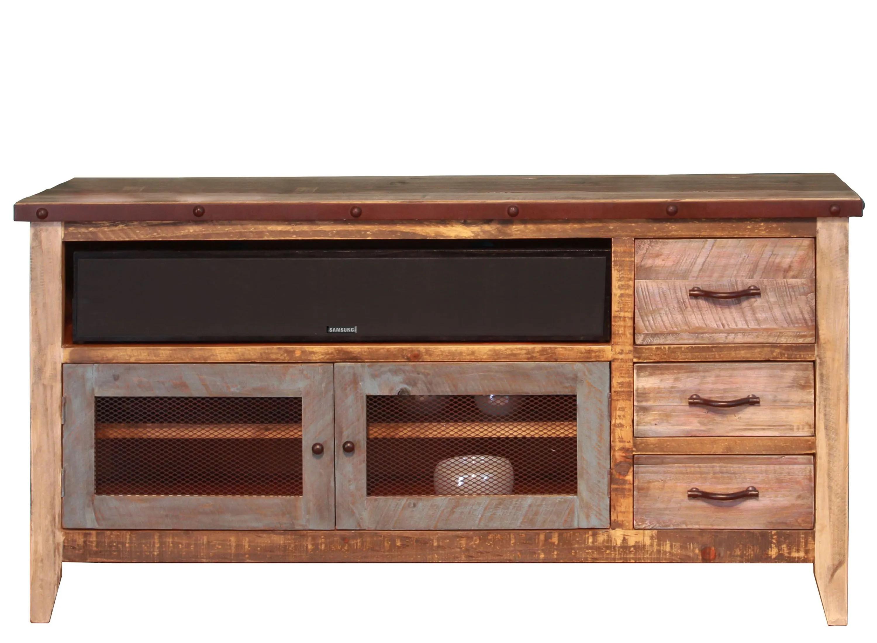 "Antique 62.5"" TV Console"