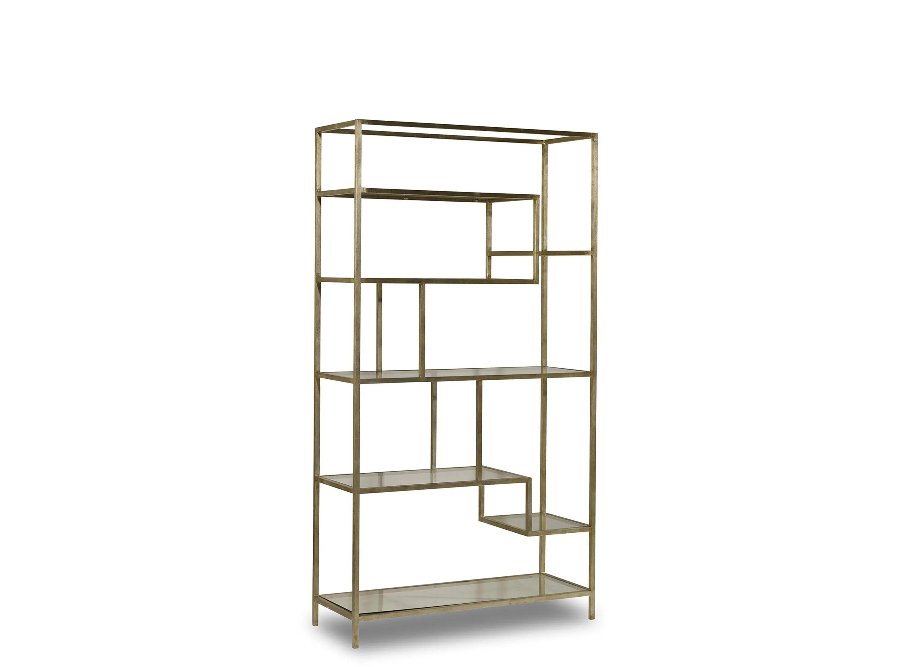 Greta Modern Classic Gold Iron Glass Etagere
