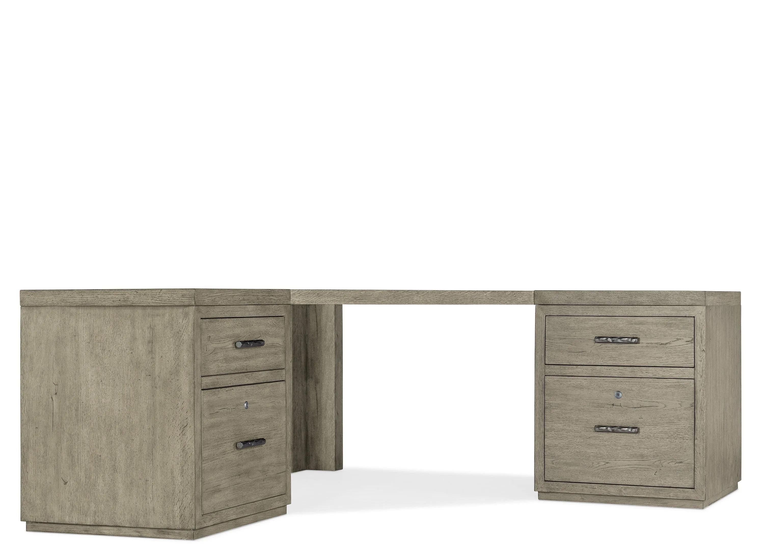 Linville Falls Corner Desk w/ Two Files