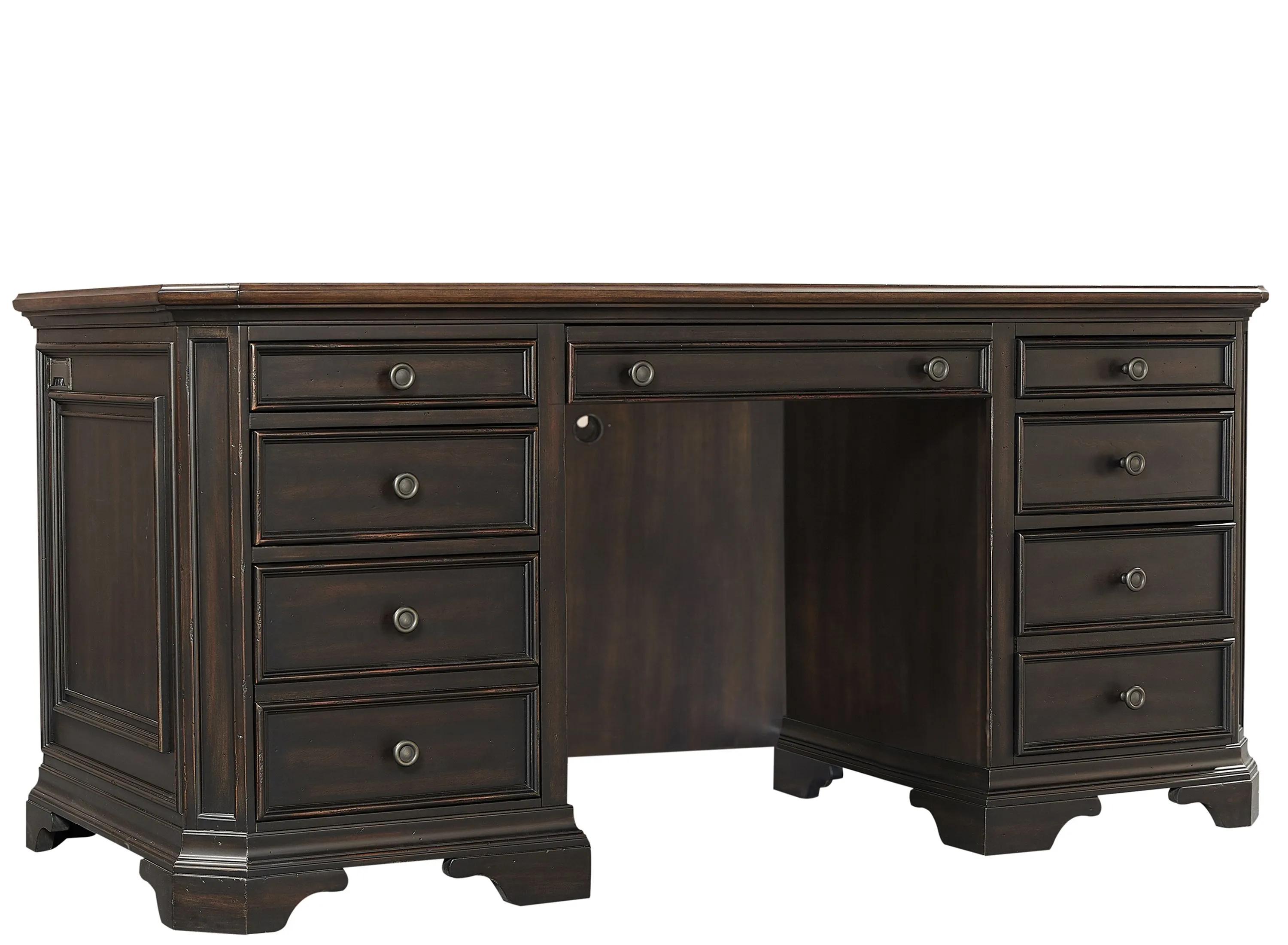 Hampton Black Cherry Credenza Desk