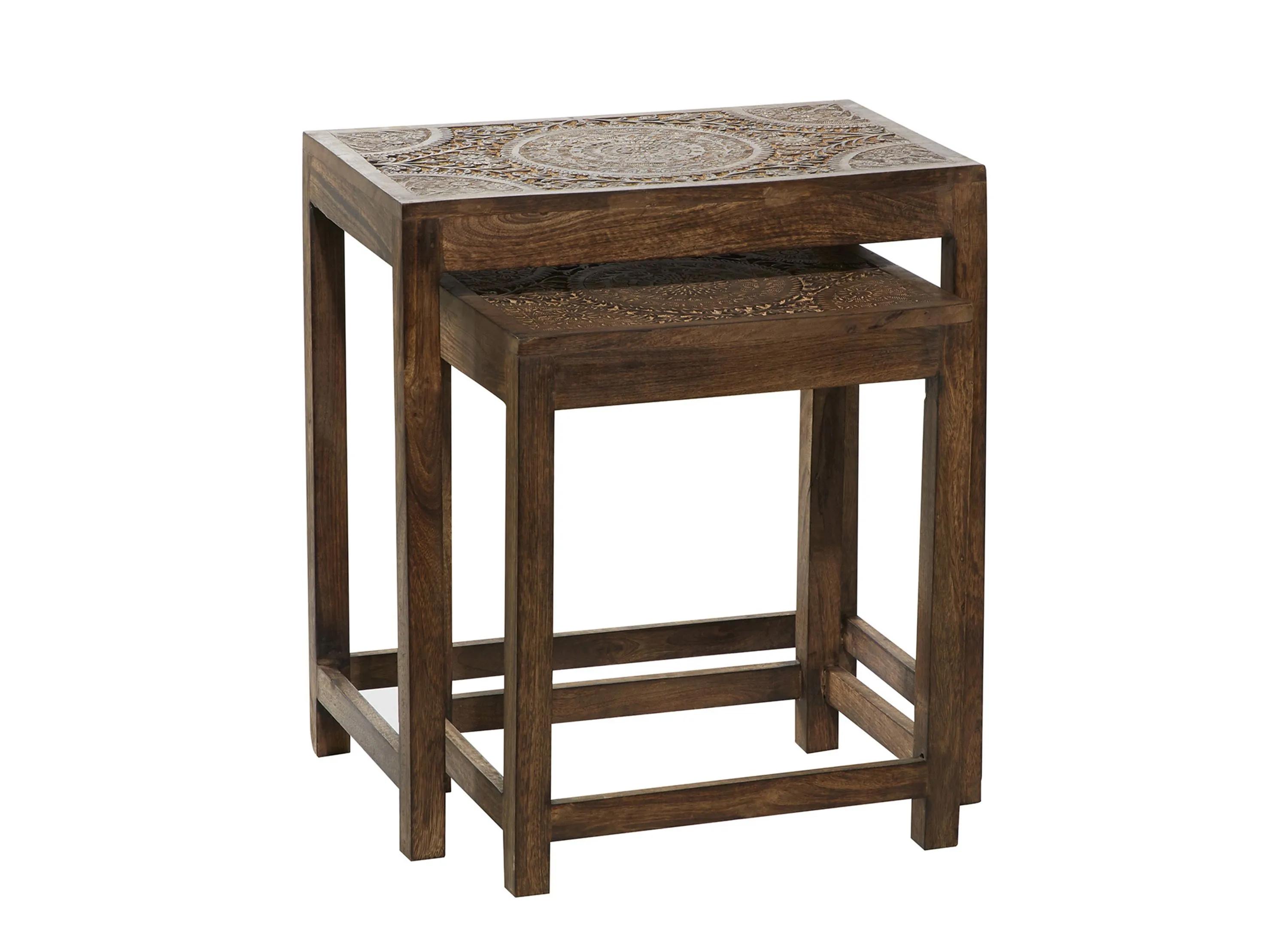 Ivy Collection Mandala Accent Table 2-pc.