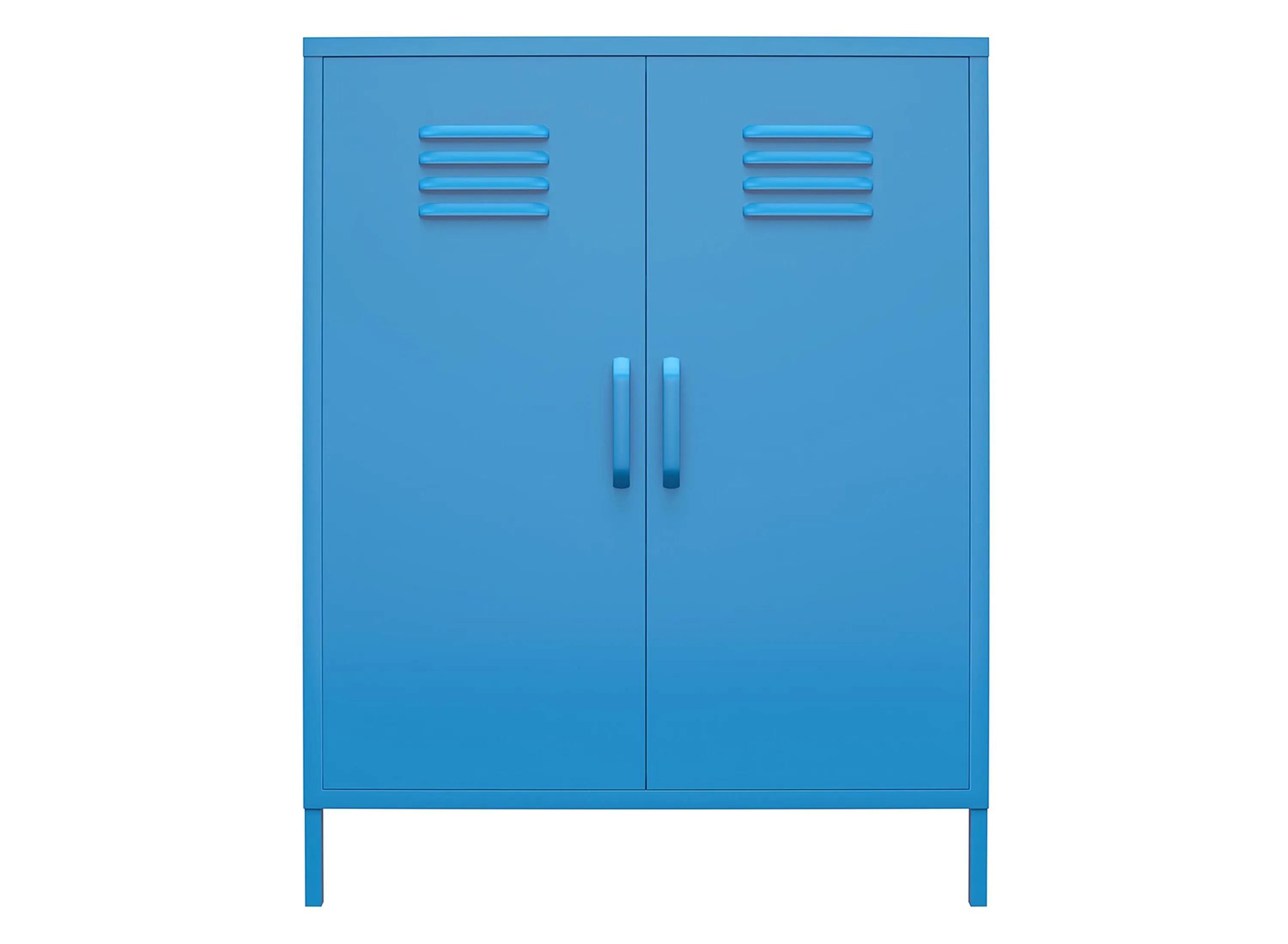 Novogratz Cache Two Door Metal Locker Storage Cabinet