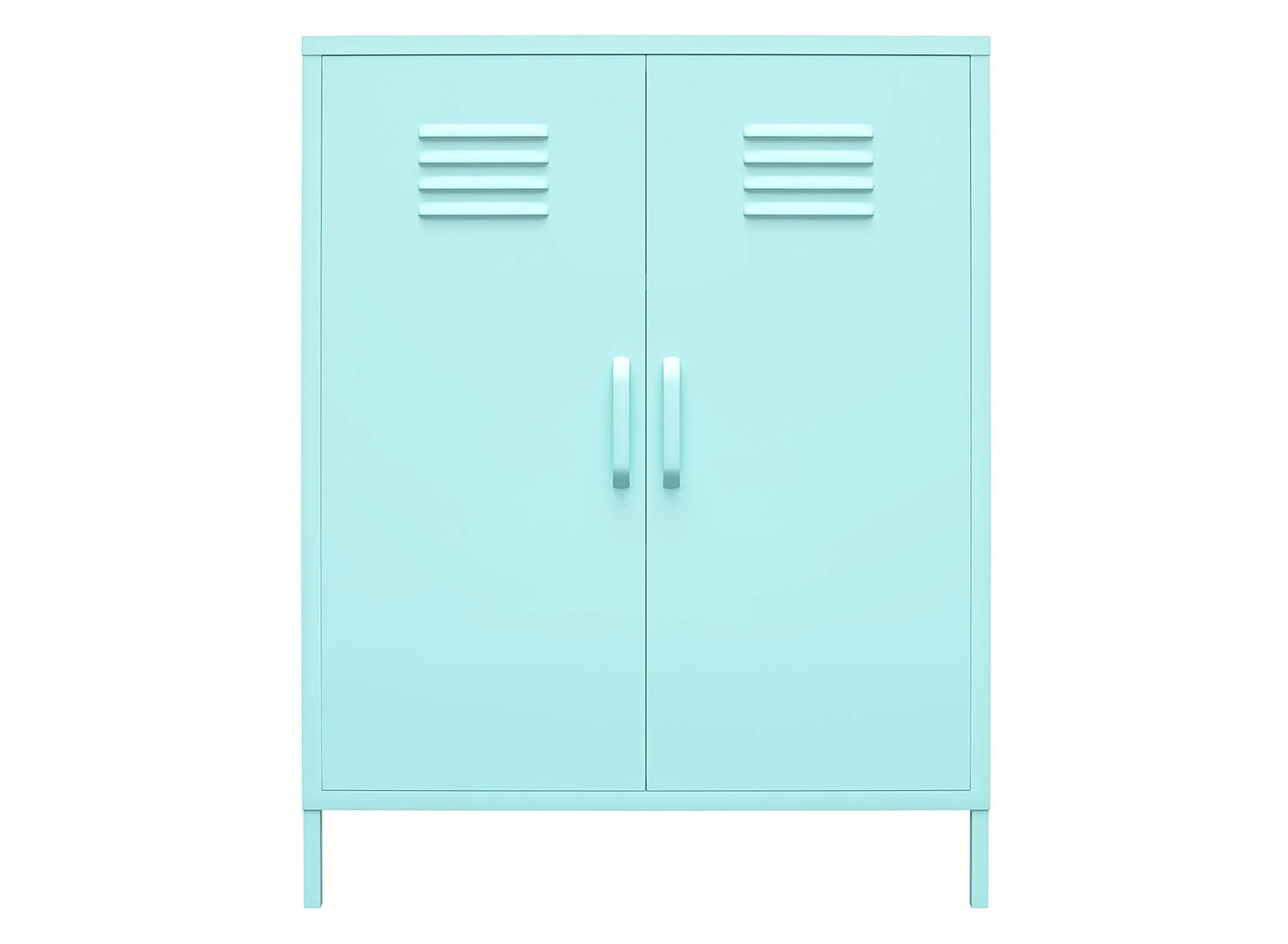 Novogratz Cache Two Door Metal Locker Storage Cabinet