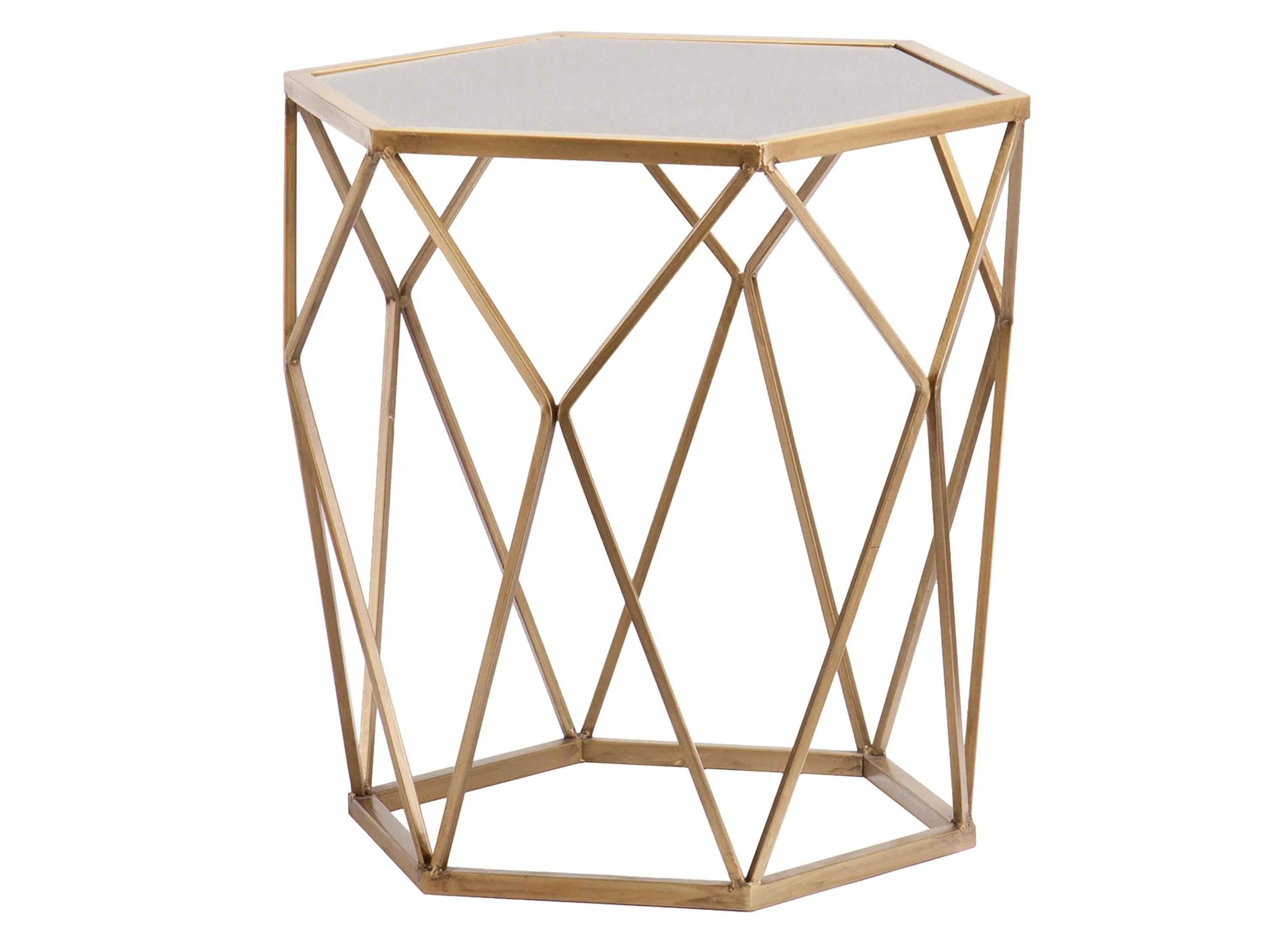 Berkeley Geometric Gold Accent Table