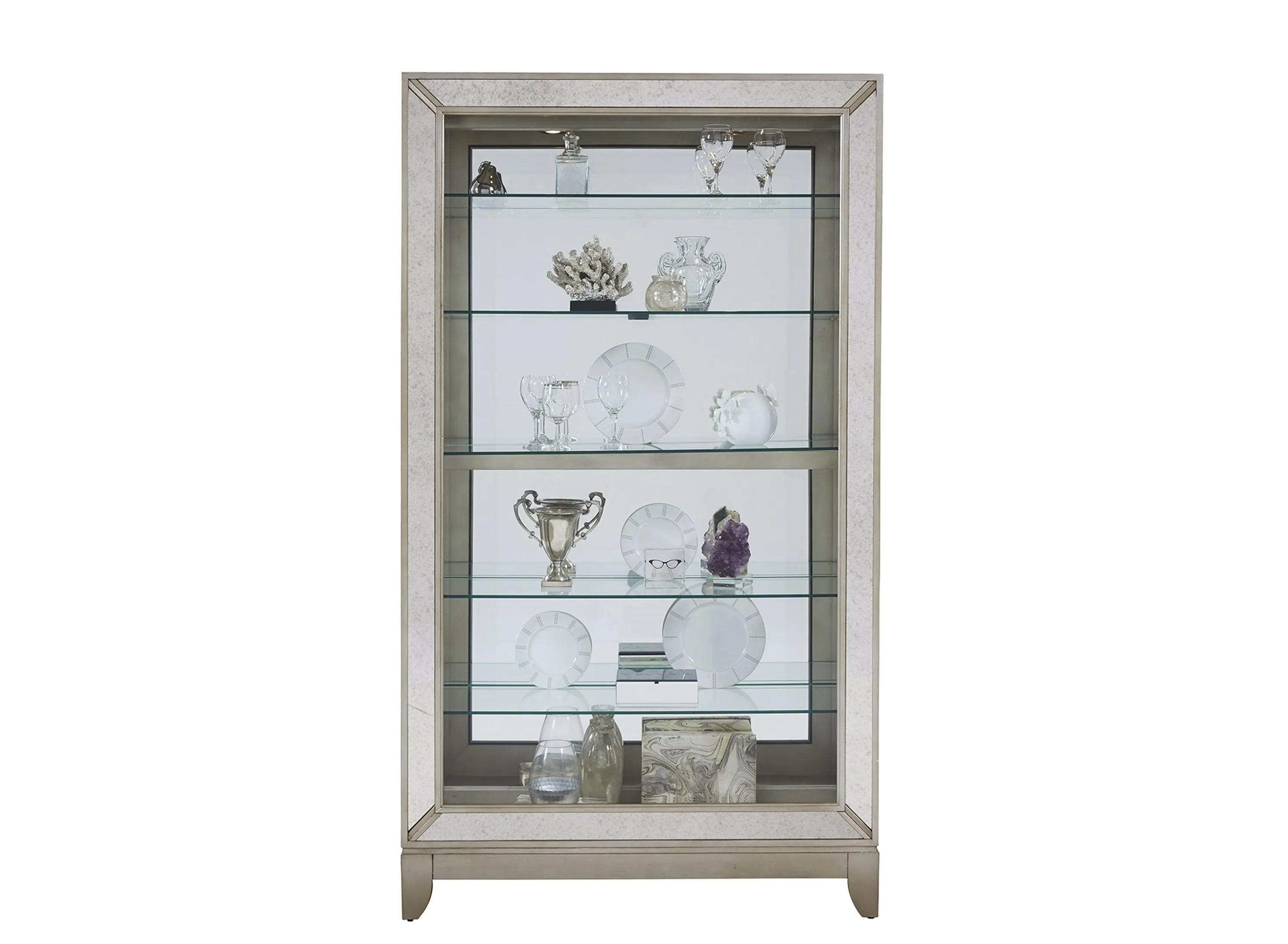 Pulaski Antique Style Mirrored Curio Cabinet