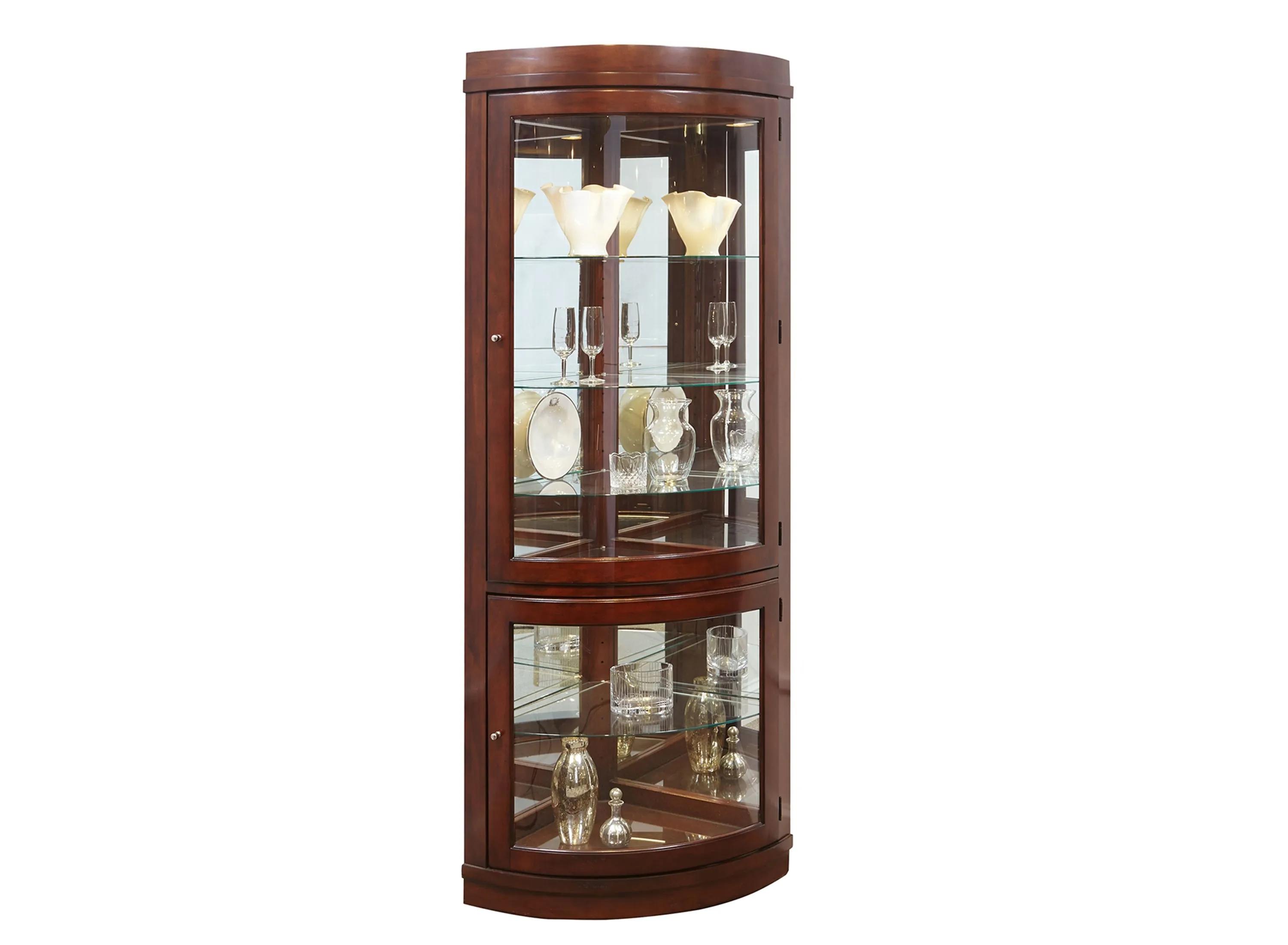 Pulaski Curved Corner Curio Cabinet