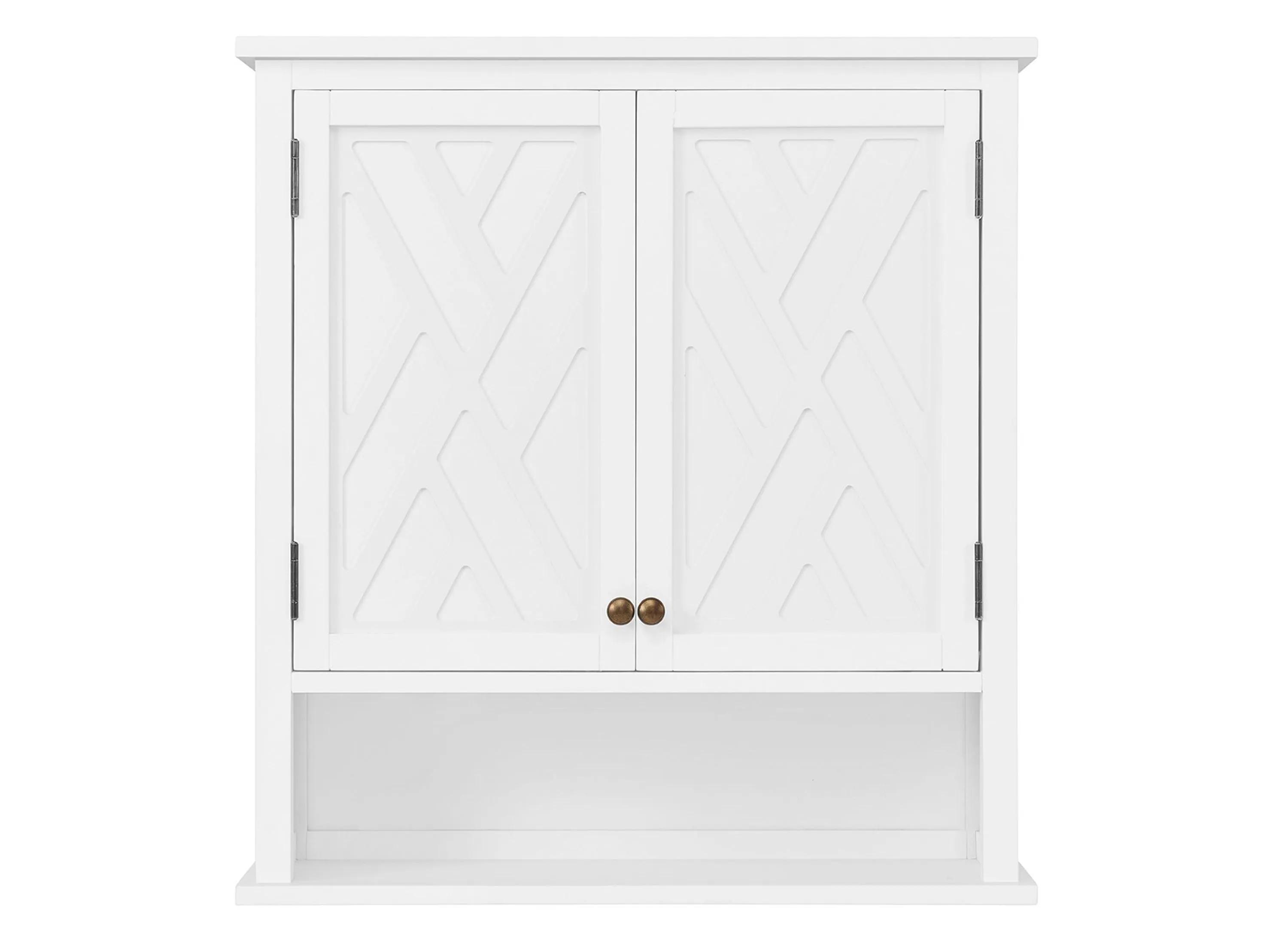 Coventry Wall-Mounted Open Shelf Storage Cabinet w/ Doors