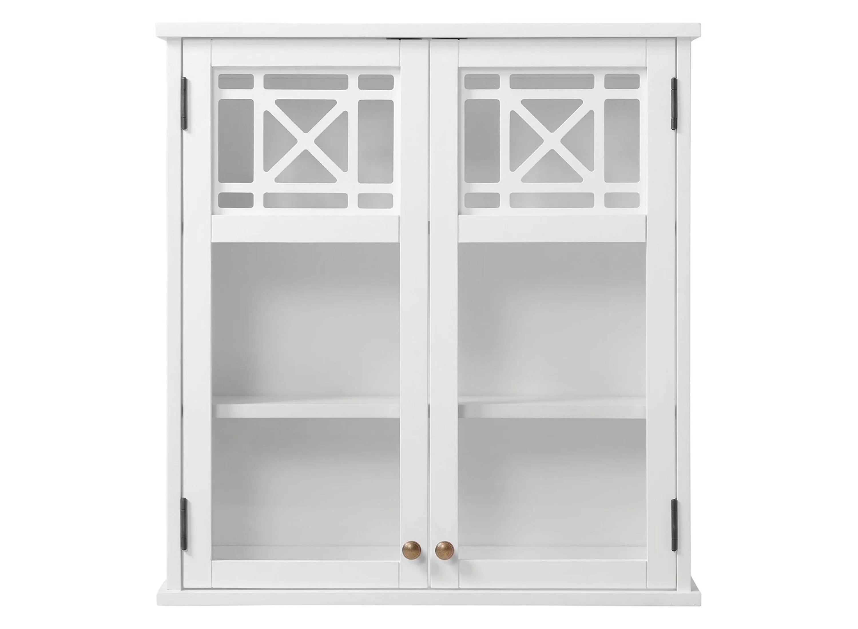 Derby Wall-Mounted Bath Storage Cabinet w/ Glass Doors