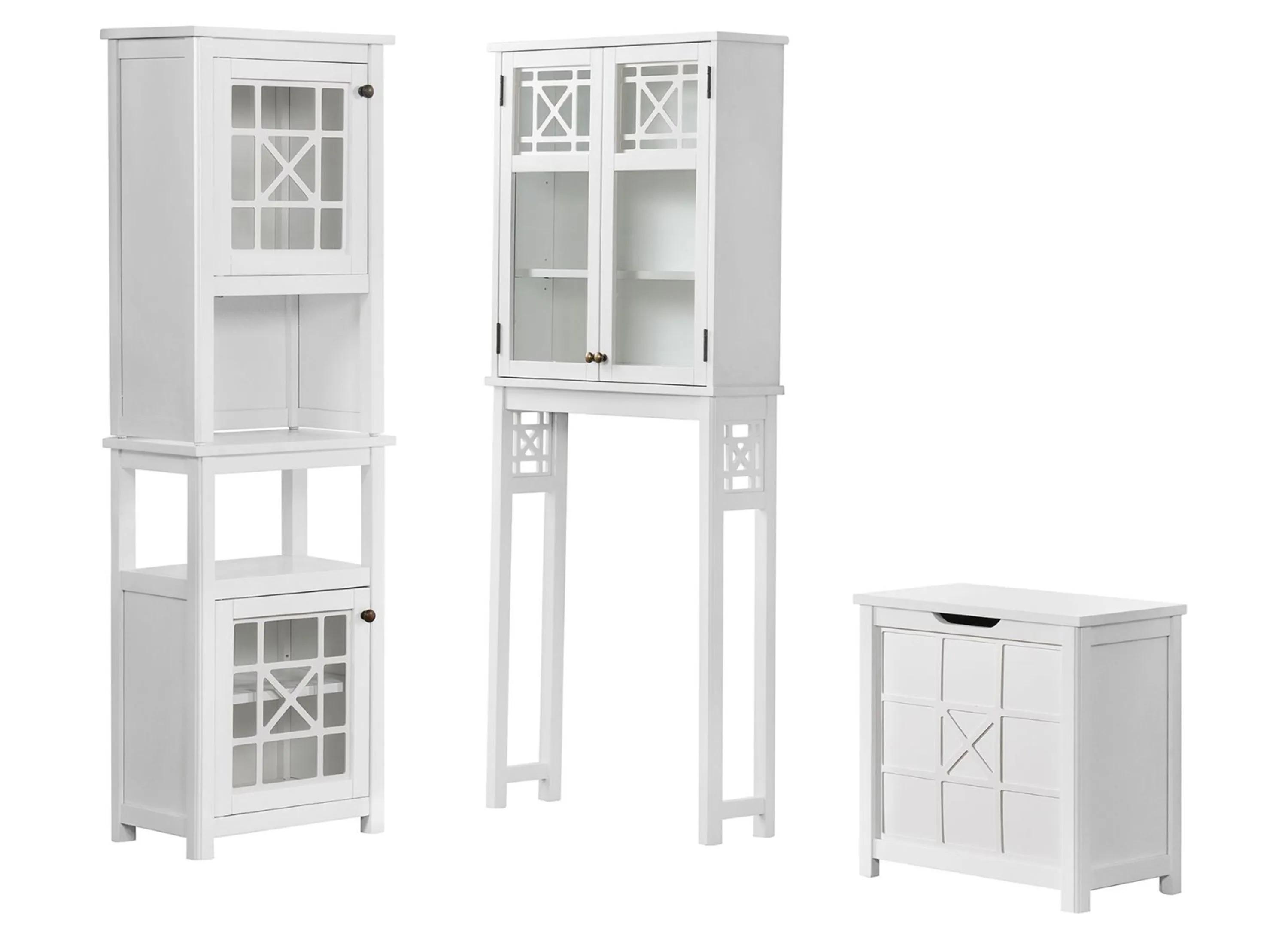 Derby 4-pc. Storage Set w/ Over-Toilet Shelf and Hampers