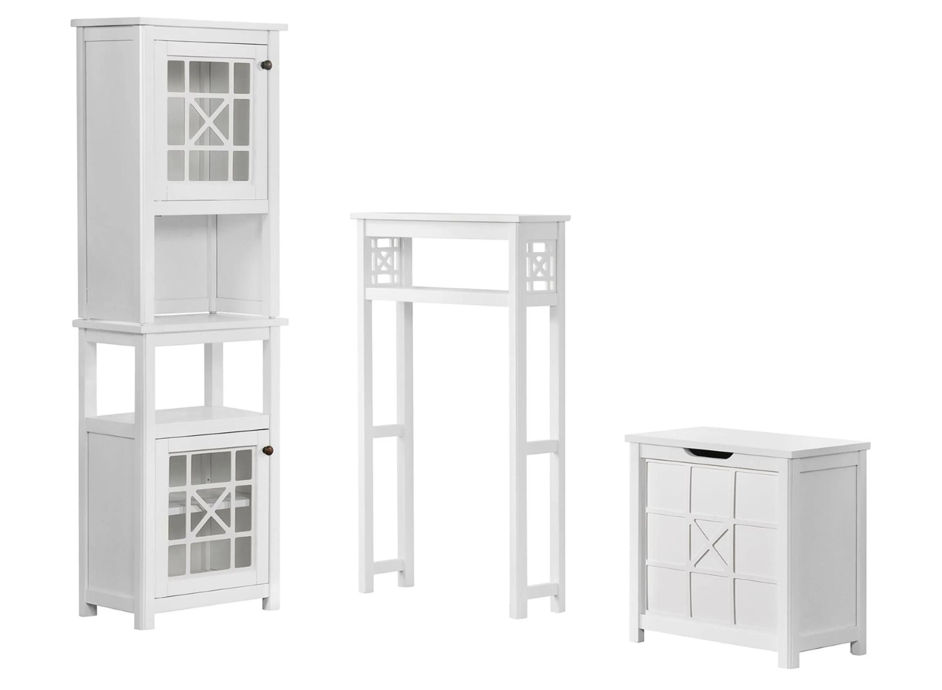 Derby 4-pc. Storage Set w/ Hutch and Over-Toilet Open Shelf