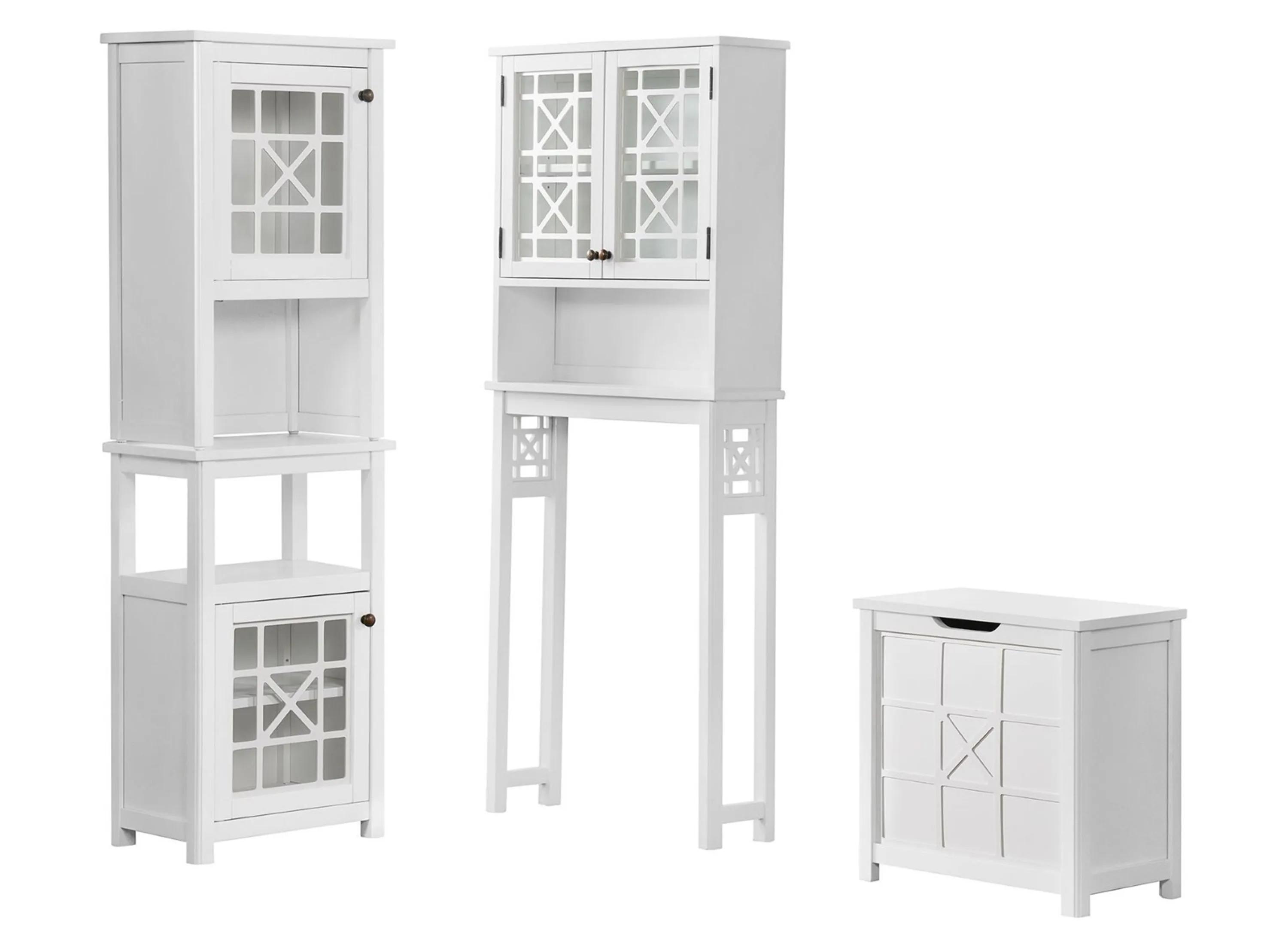 Derby 5-pc Storage Set w/ Hutch and Wall-Mounted Cabinet