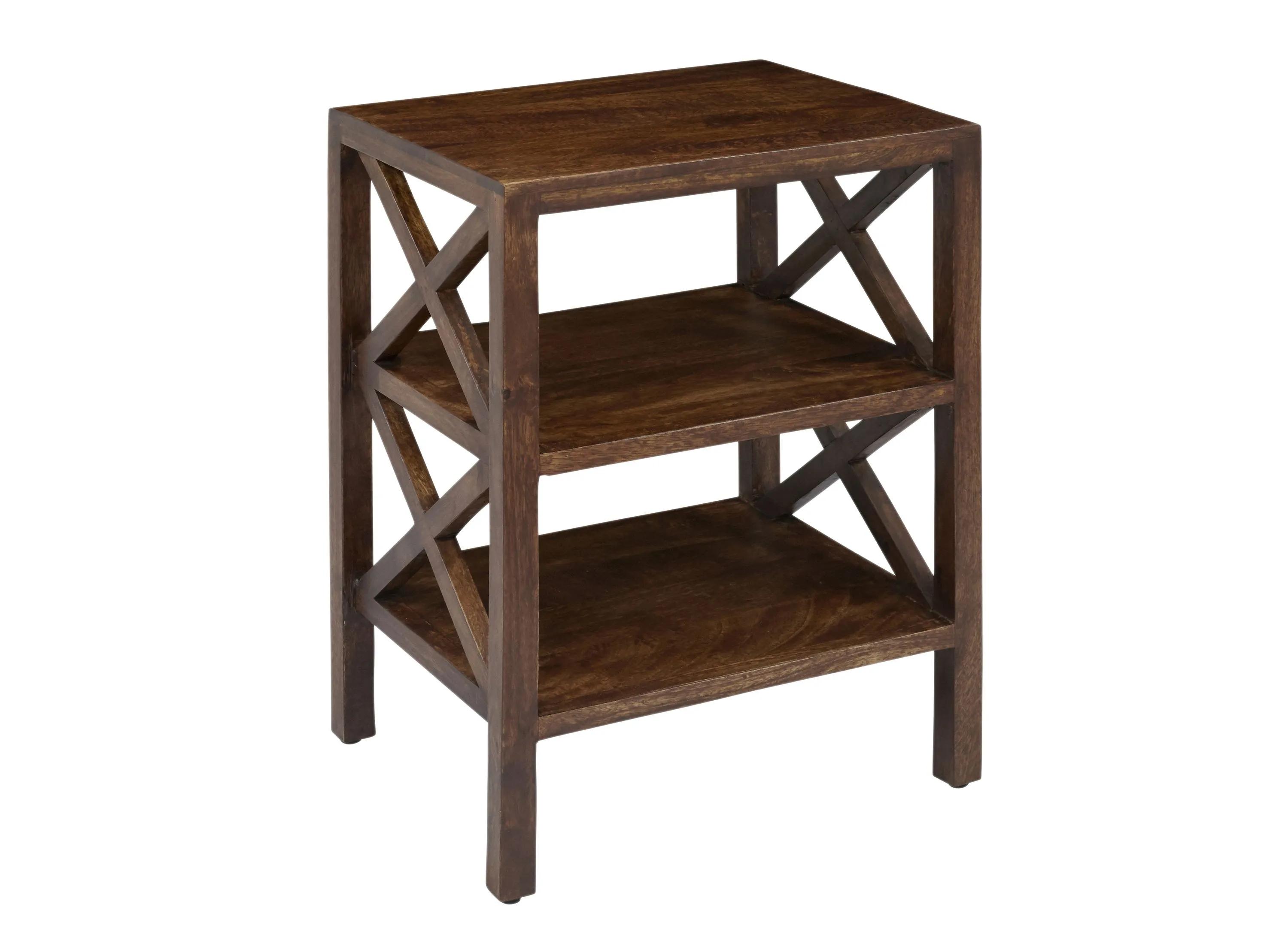 Global Archive Side Table with Shelves