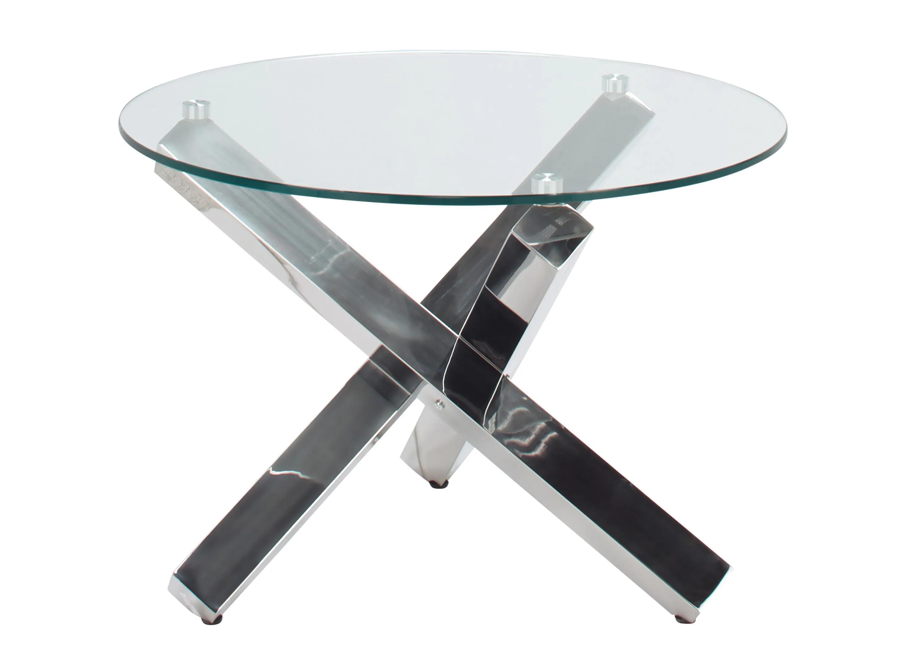 Liza Round Glass End Table