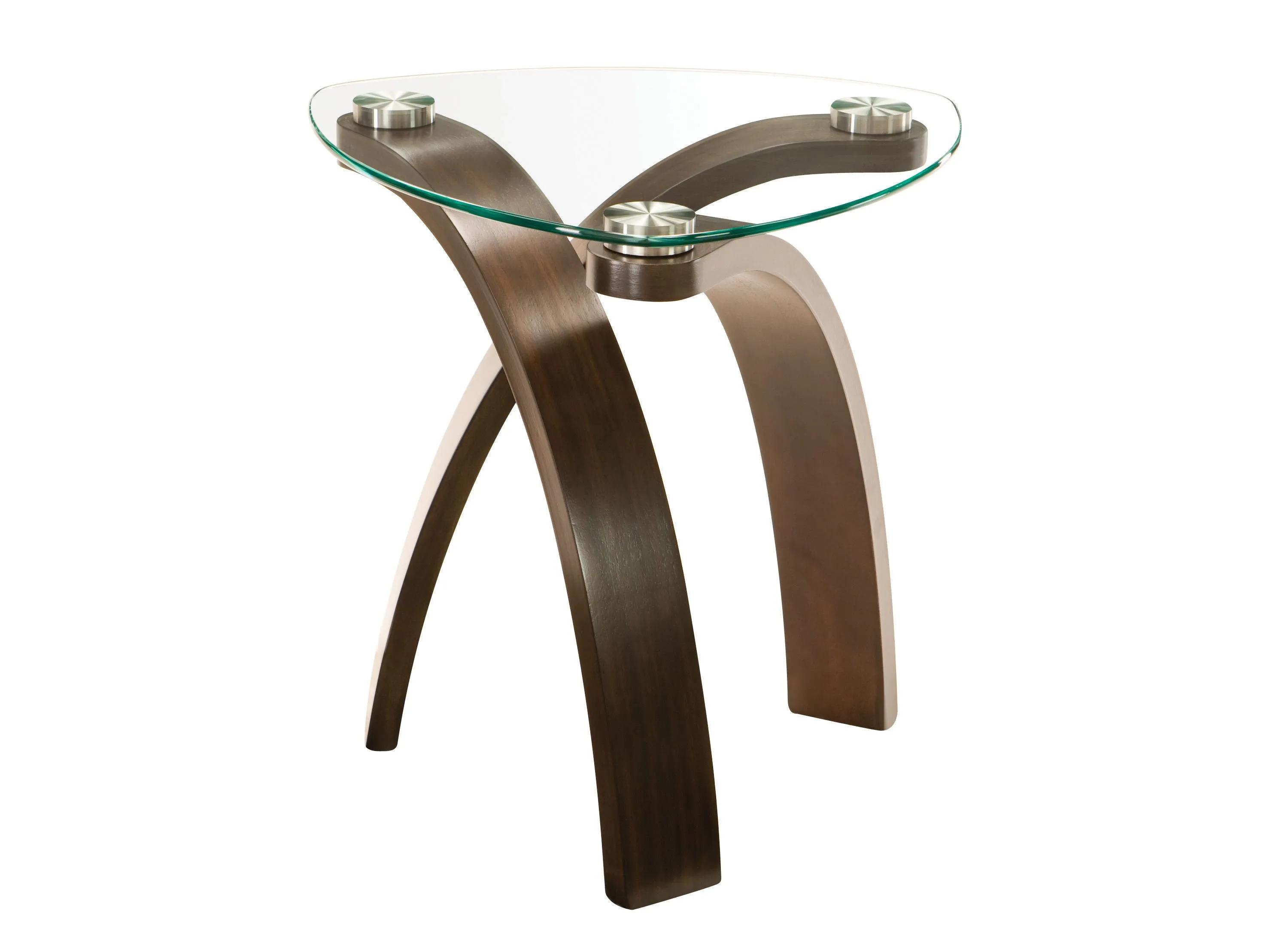 Allure Round Glass End Table