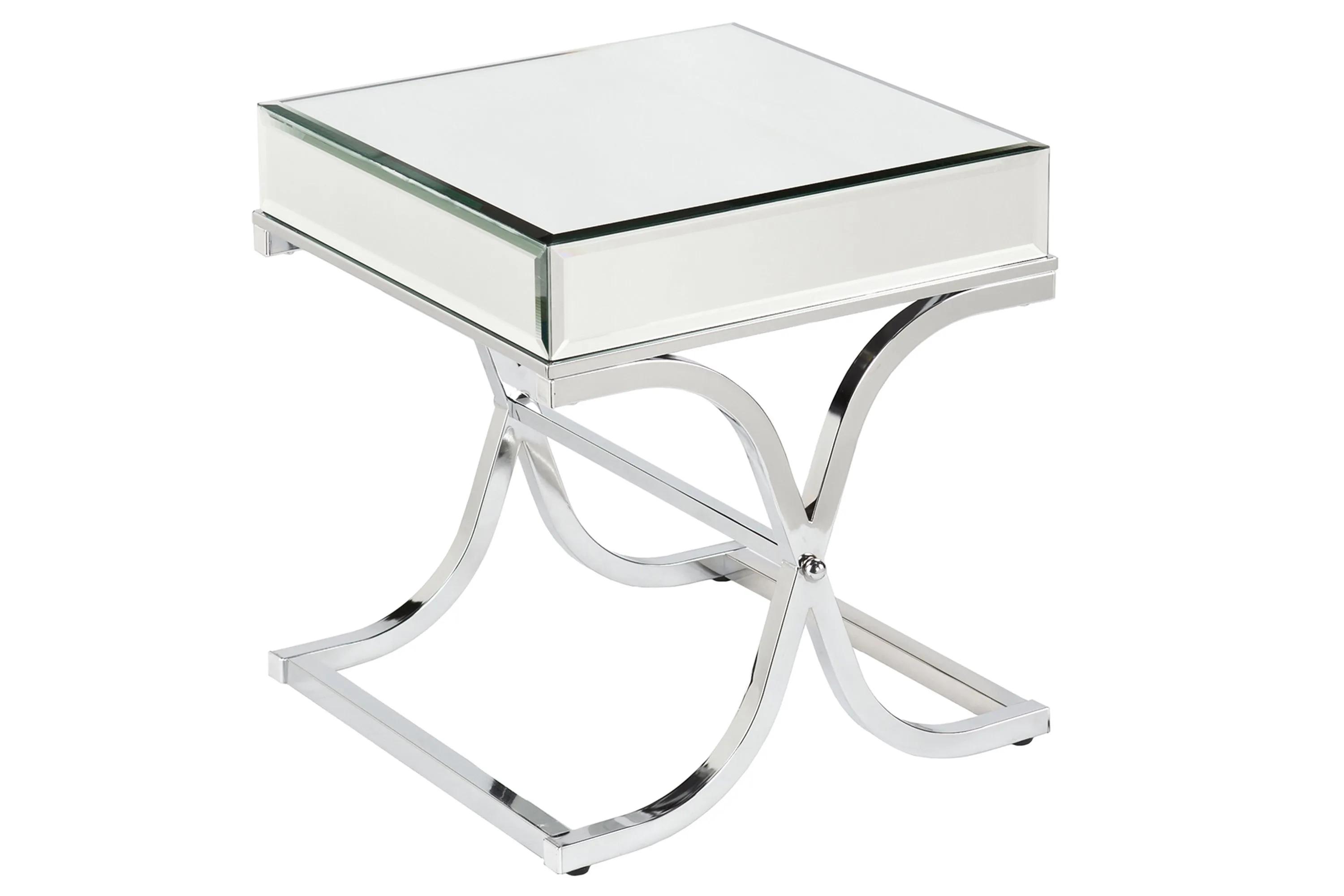Farrell Mirrored End Table
