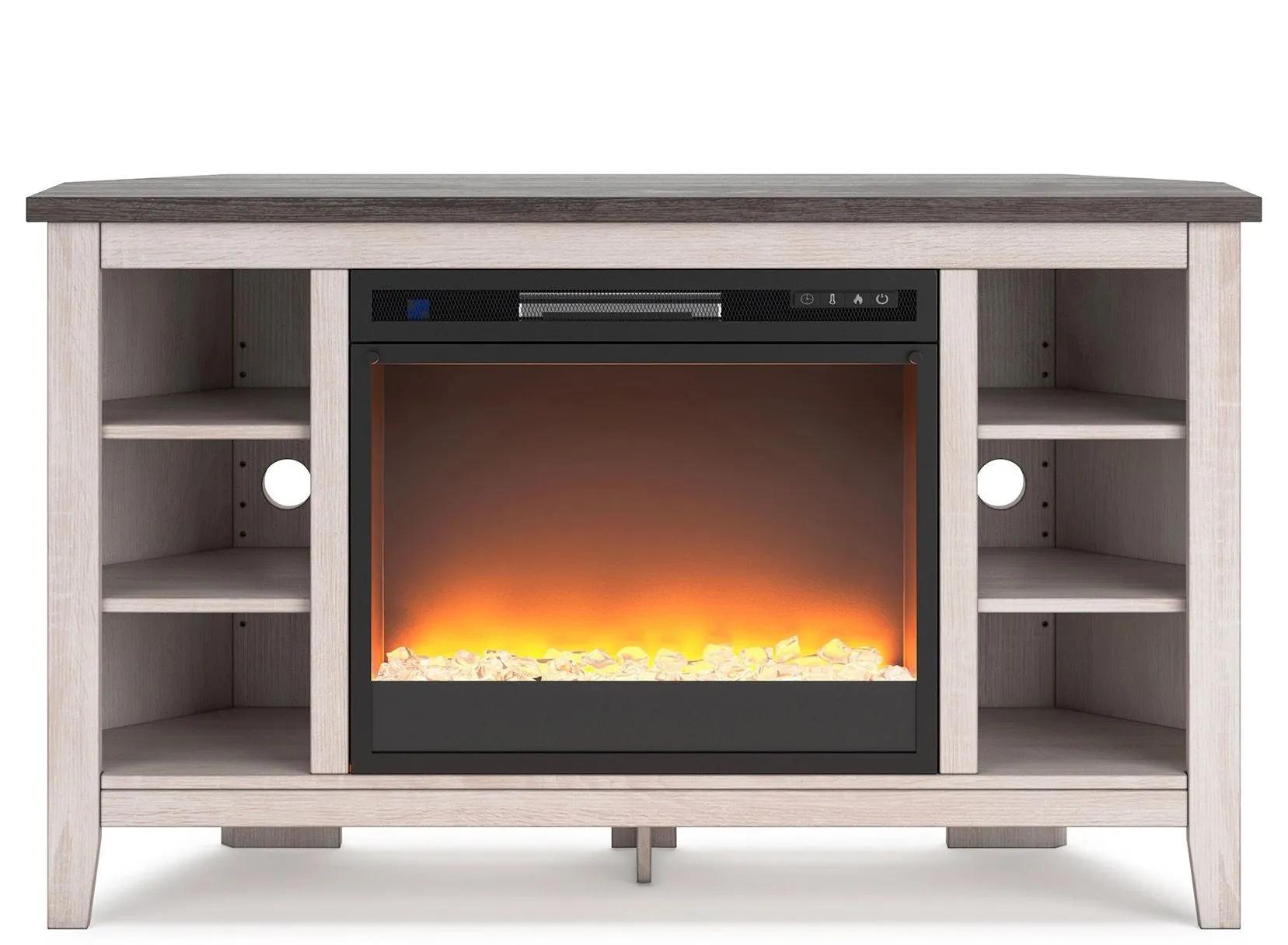 Dorrinson Corner TV Stand & Electric Fireplace
