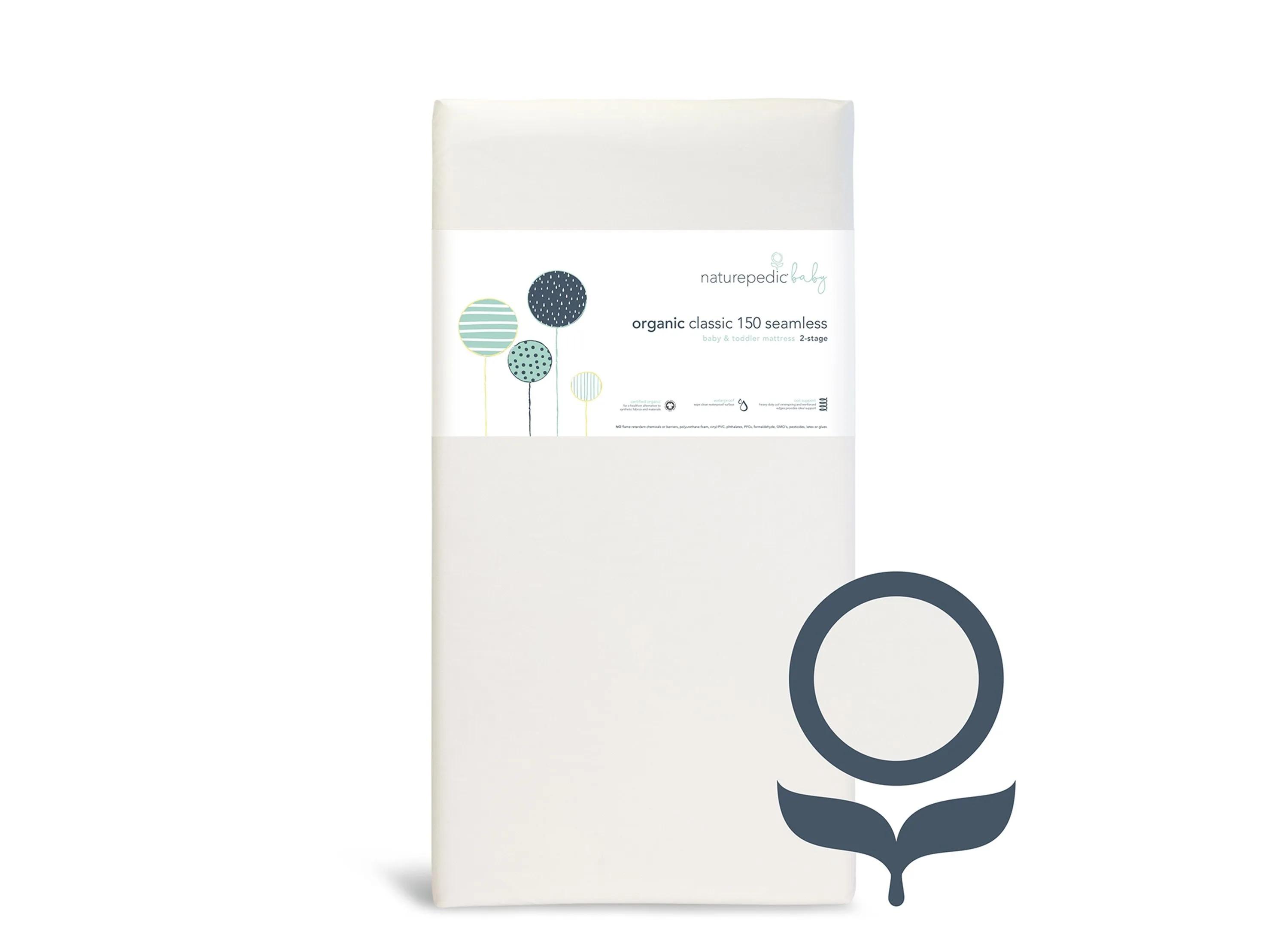 Naturepedic Classic 150 Seamless 2-Stage Crib Mattress